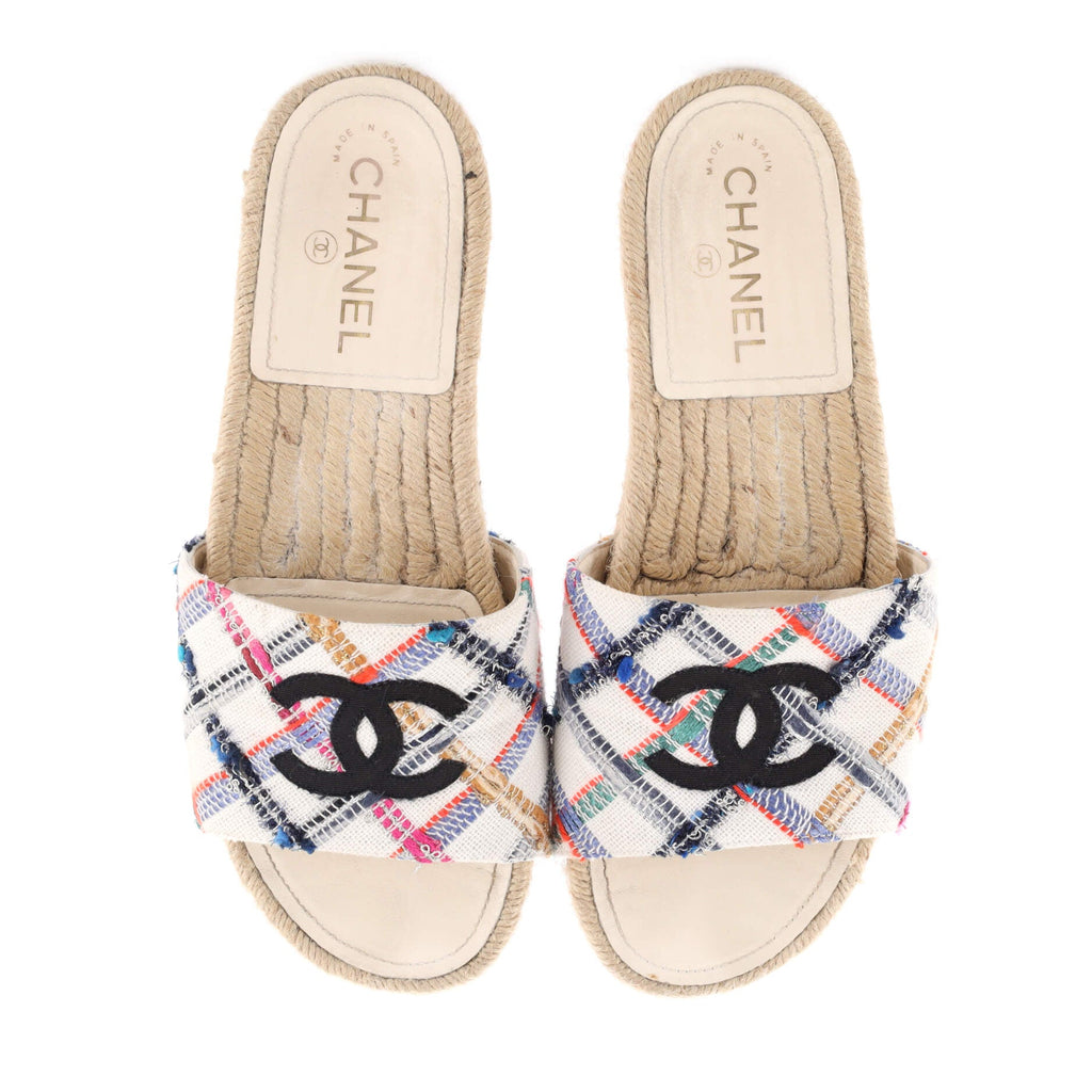 Women's CC Espadrille Slide Sandals Tweed