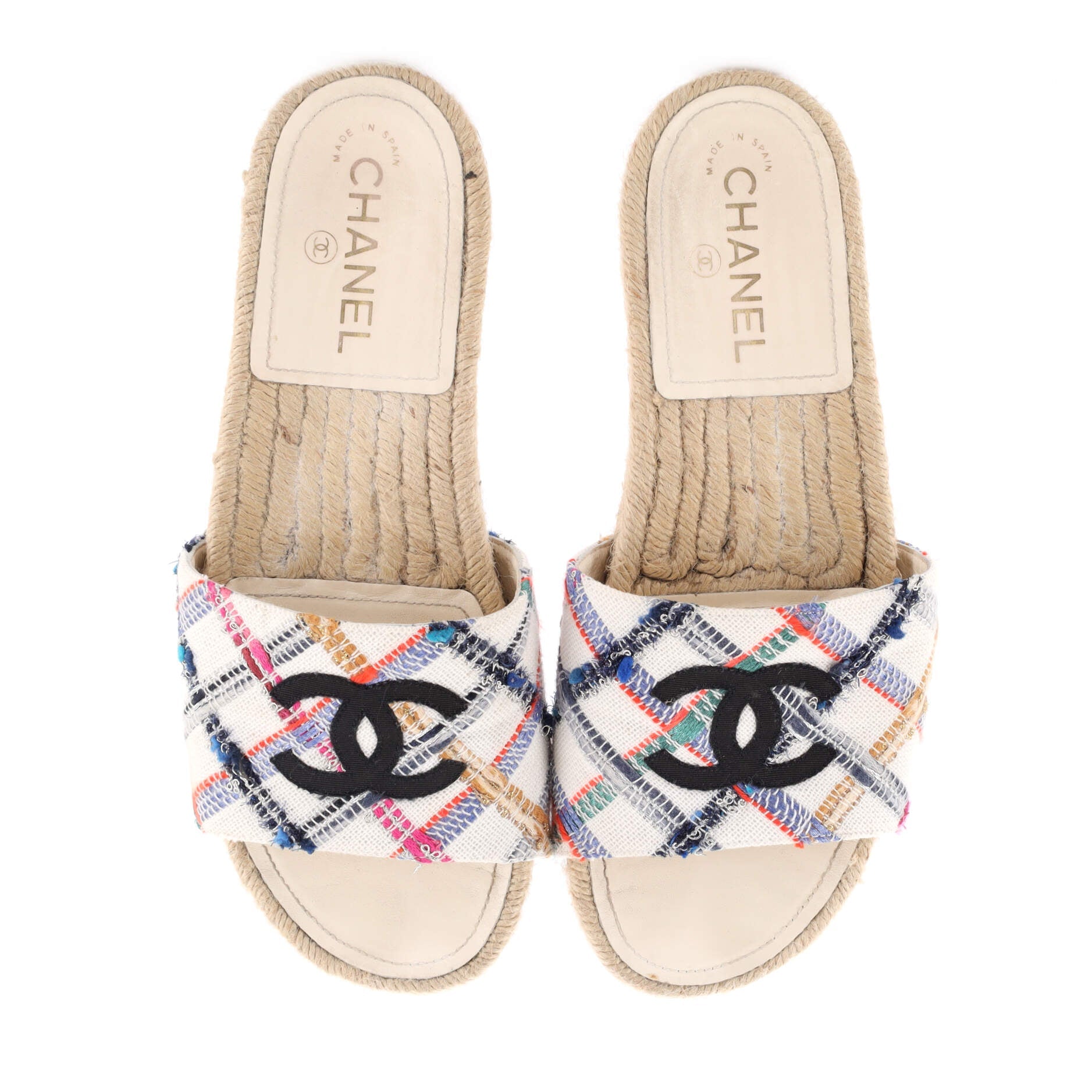 Women's CC Espadrille Slide Sandals Tweed