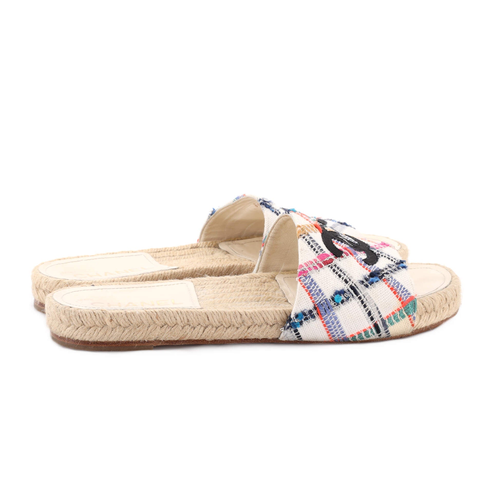 Women's CC Espadrille Slide Sandals Tweed