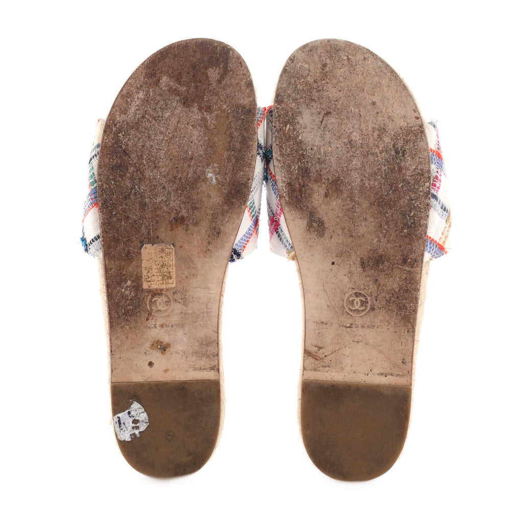 Women's CC Espadrille Slide Sandals Tweed