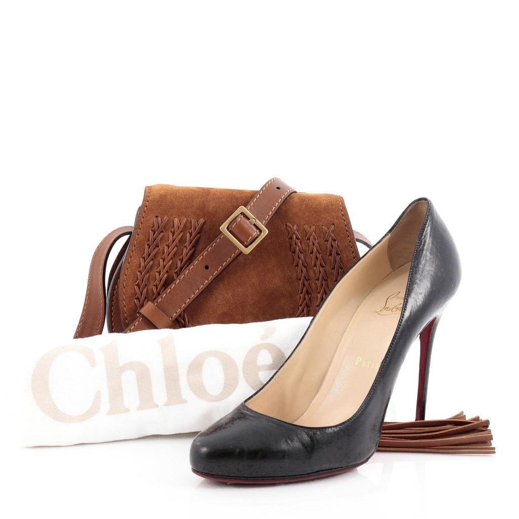 Marcie Crossbody Bag Whipstitch Suede Mini