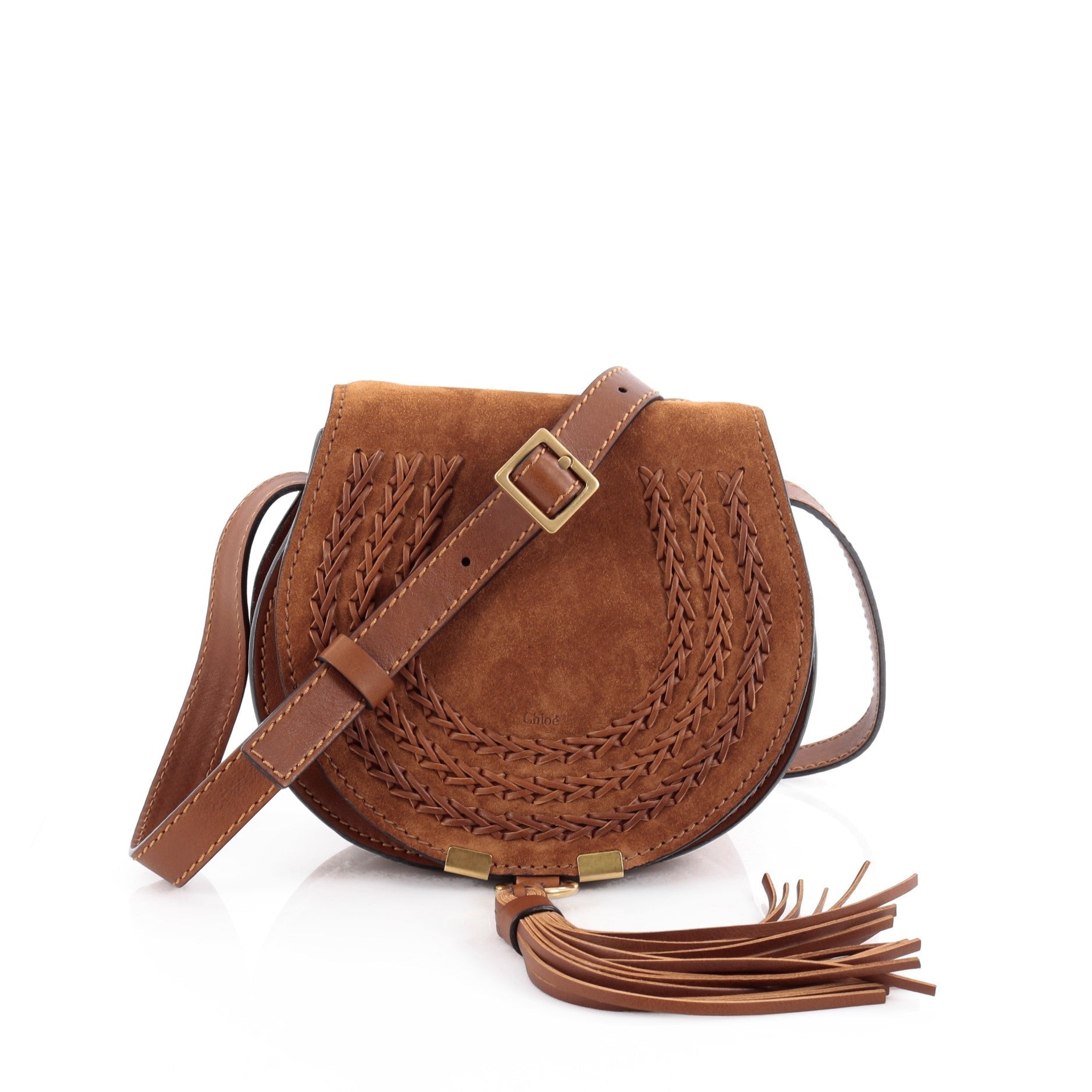 Marcie Crossbody Bag Whipstitch Suede Mini