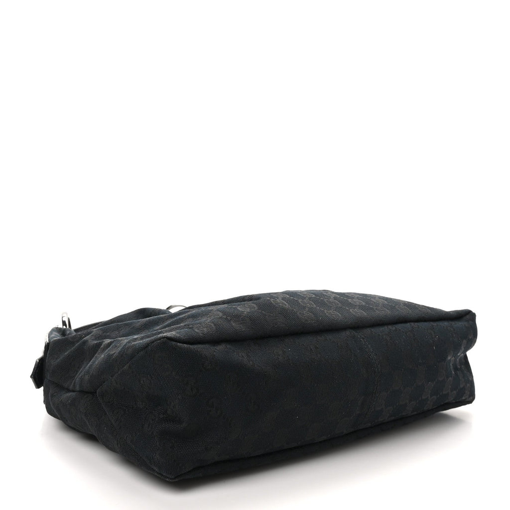 Monogram Medium Horsebit Chain Hobo Black