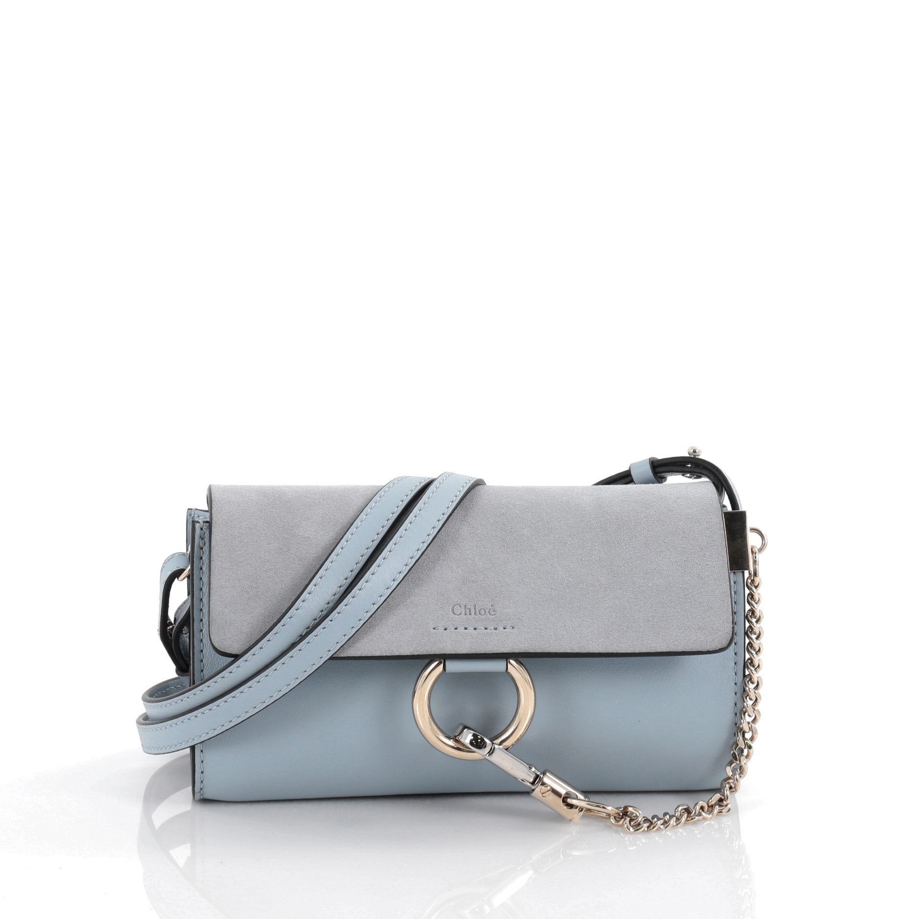 Faye Shoulder Bag Leather and Suede Mini