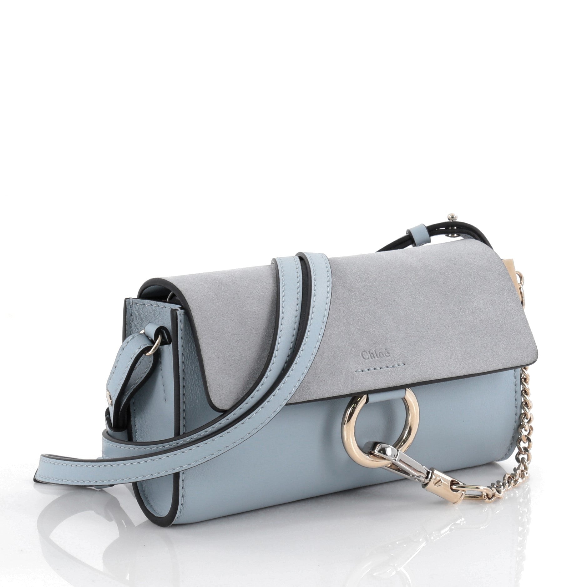Faye Shoulder Bag Leather and Suede Mini