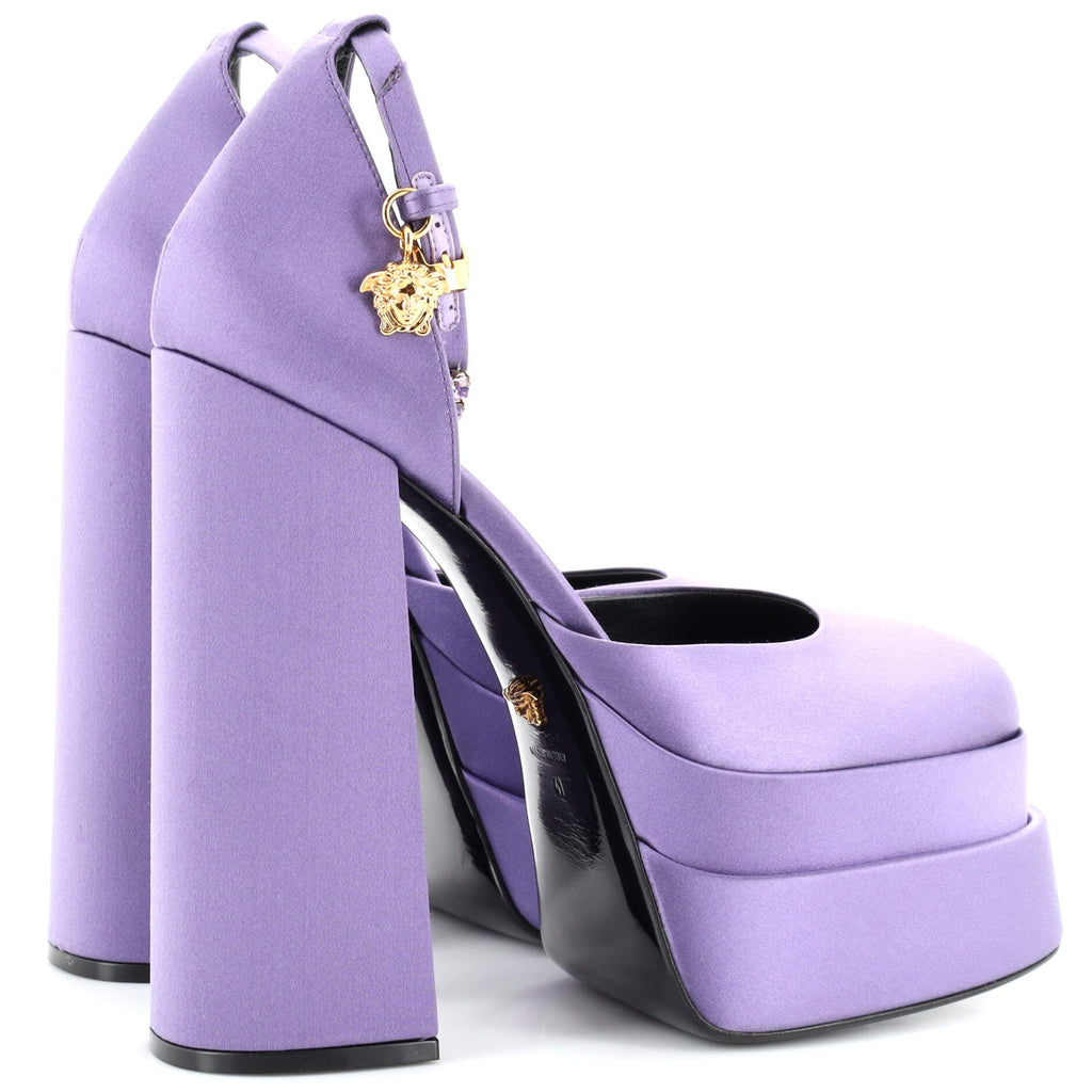 Women's Medusa Aevitas Platform Pumps Satin with Crystals