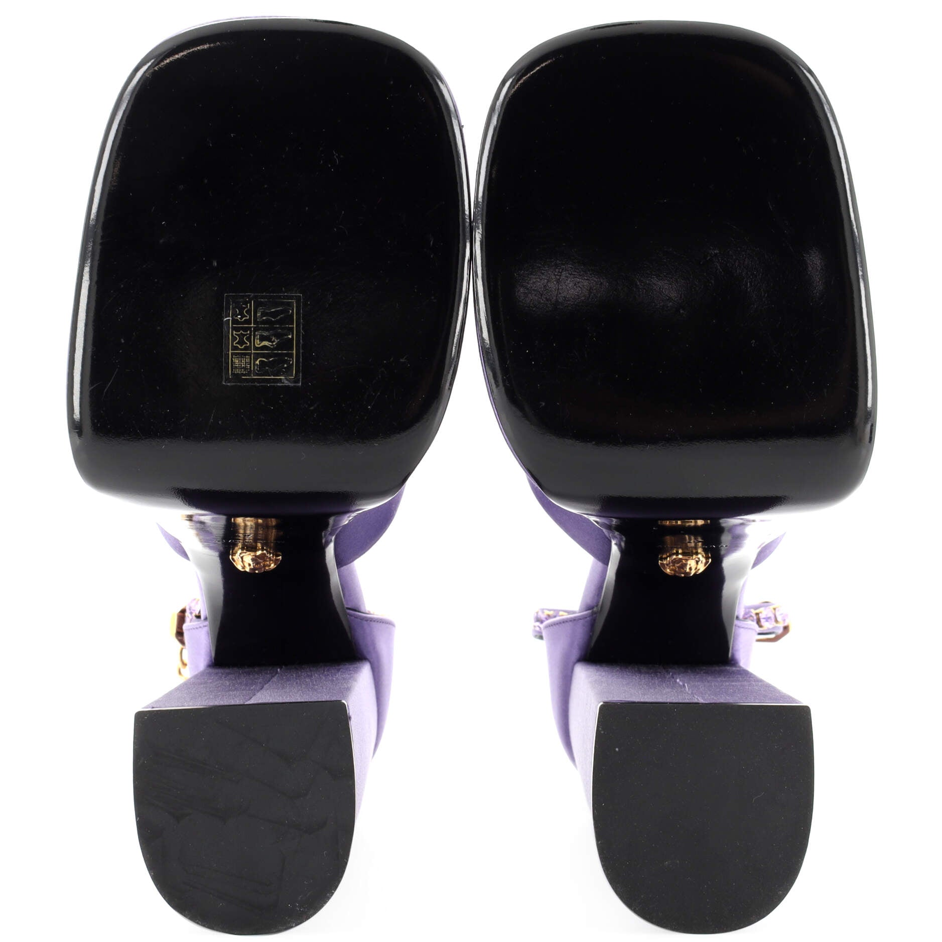 Women's Medusa Aevitas Platform Pumps Satin with Crystals