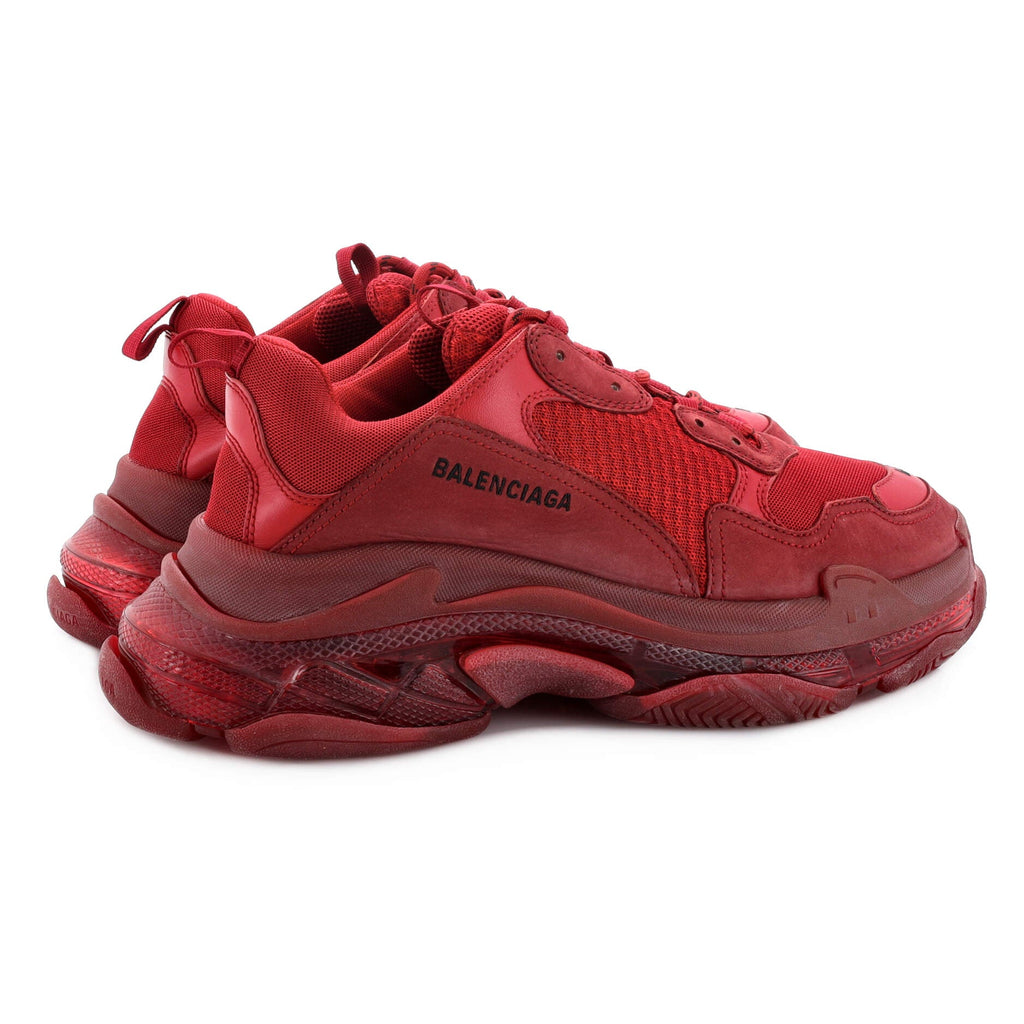 Men's Triple S Sneakers Fabric and Mesh with Faux Leather