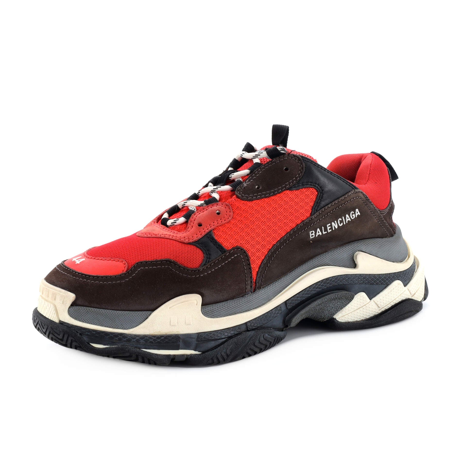Men's Triple S Sneakers Fabric and Mesh with Faux Leather