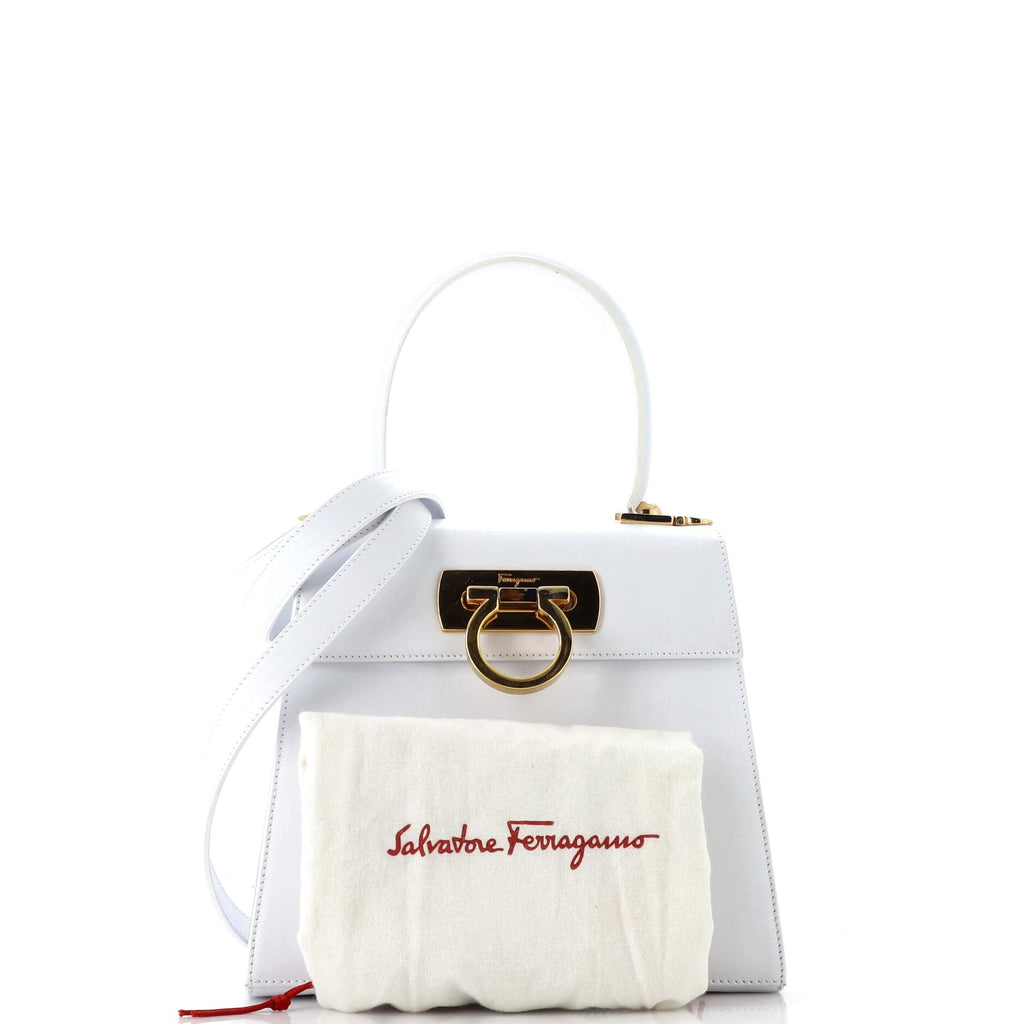 Gancini Convertible Top Handle Bag Leather Mini