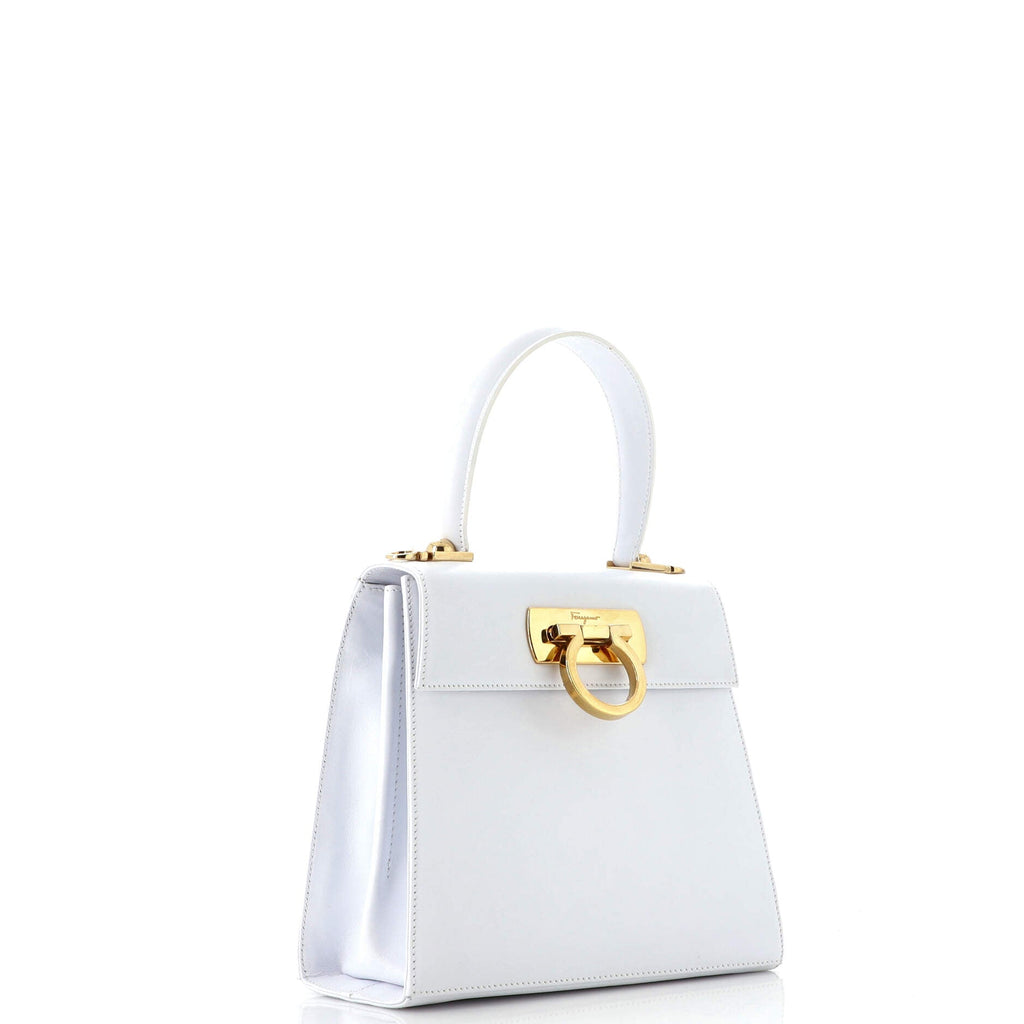 Gancini Convertible Top Handle Bag Leather Mini