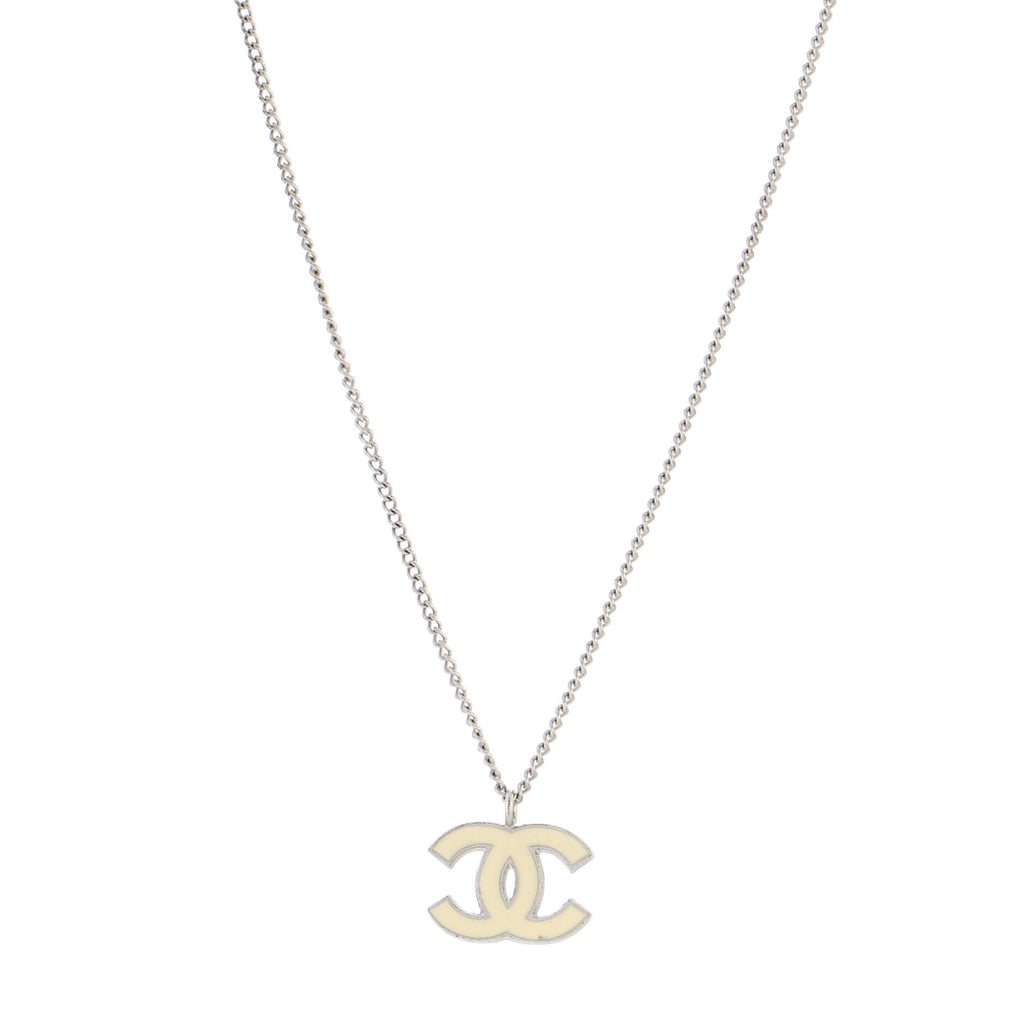 CC Pendant Necklace Metal with Enamel