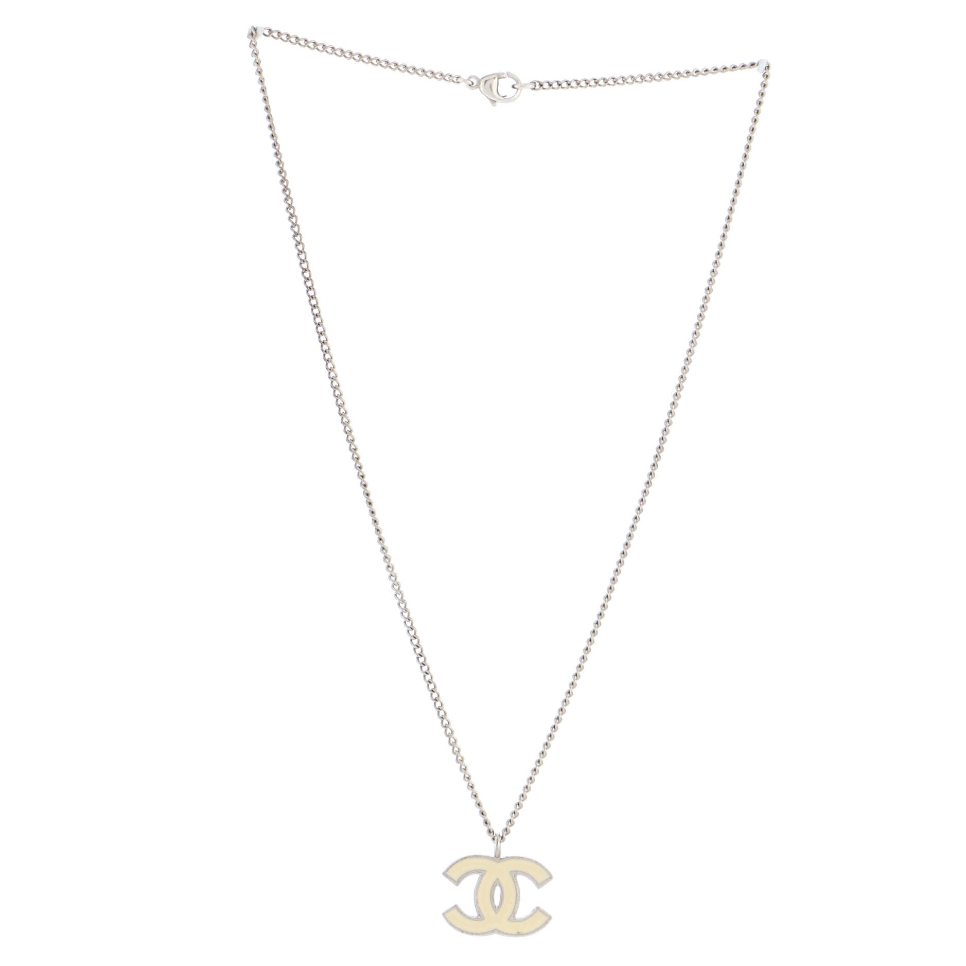 CC Pendant Necklace Metal with Enamel