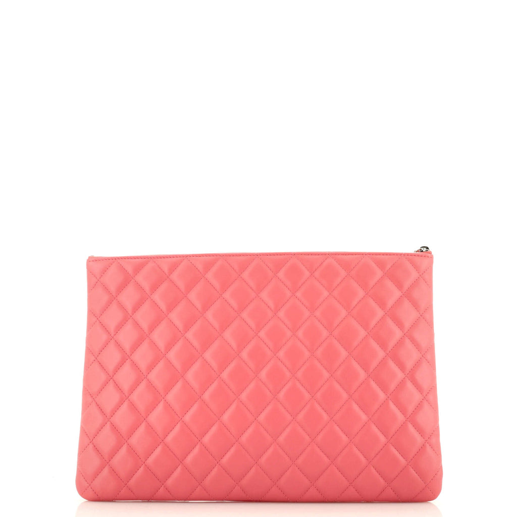 O Case Clutch Quilted Lambskin Large
