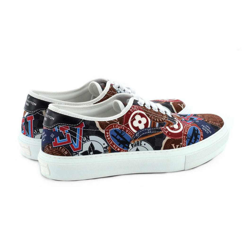 Men's Trocadero Richelieu Sneakers Logo Patch Multicolor Canvas