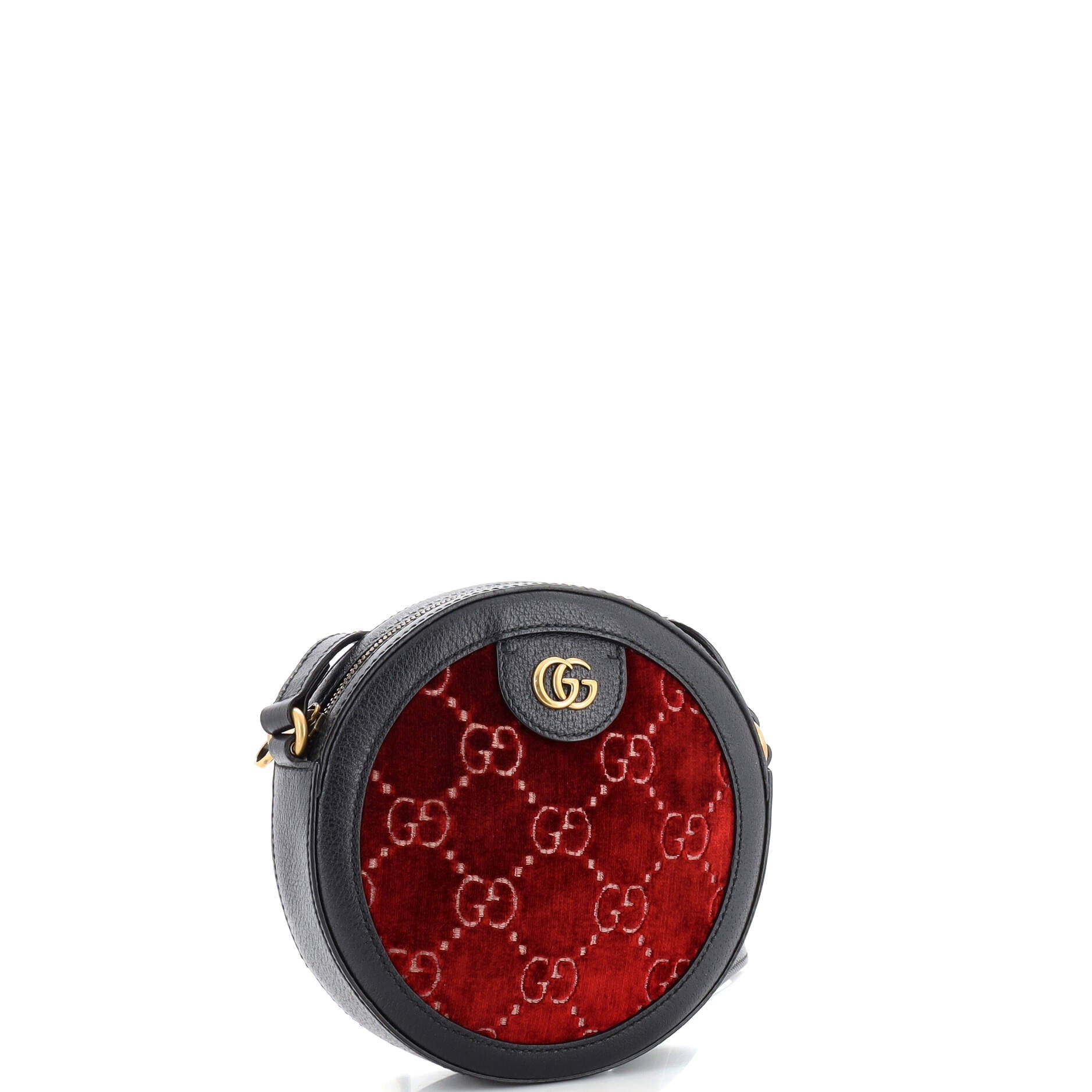 Ophidia Round Shoulder Bag GG Velvet Mini