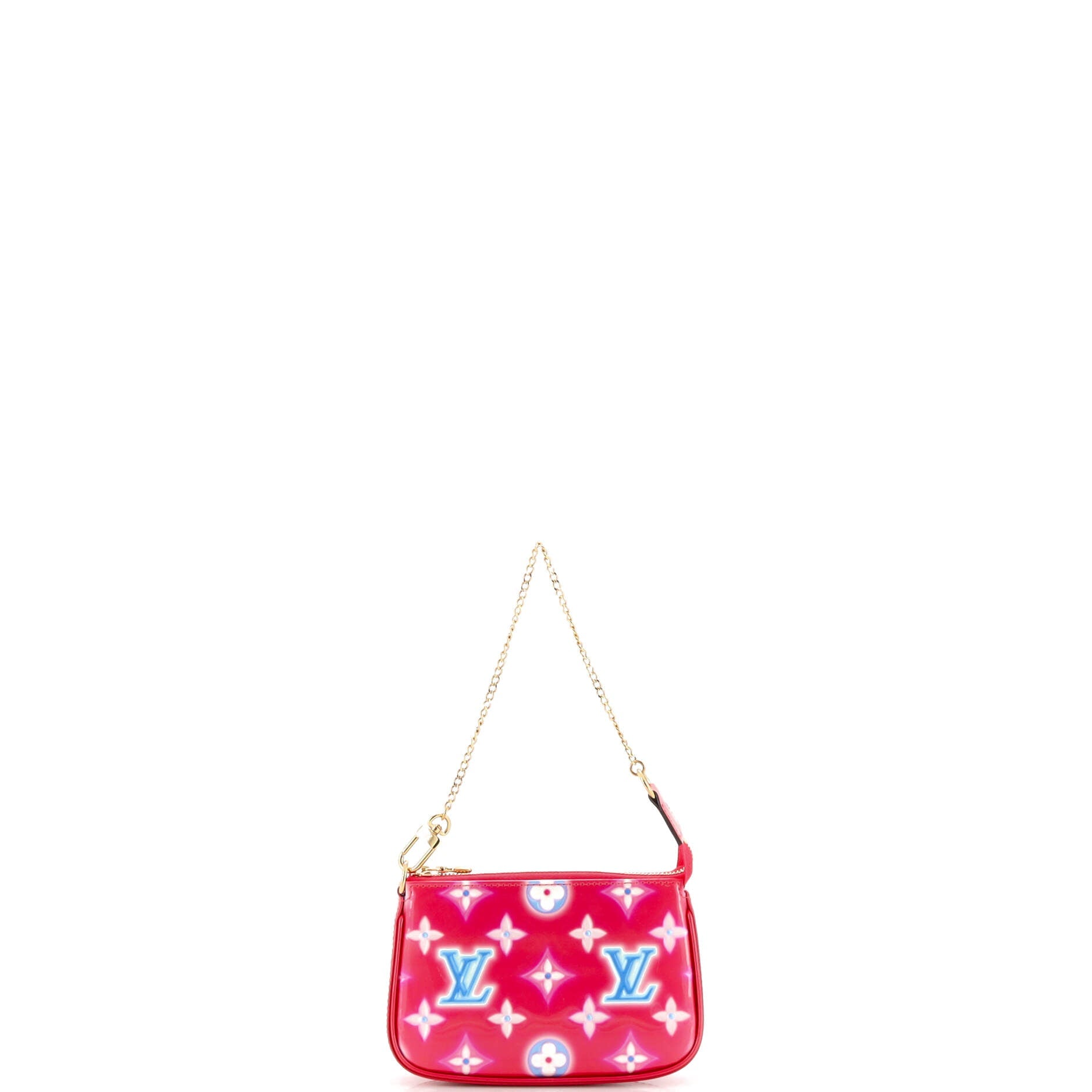 Pochette Accessoires Valentine Neon Monogram Vernis Mini