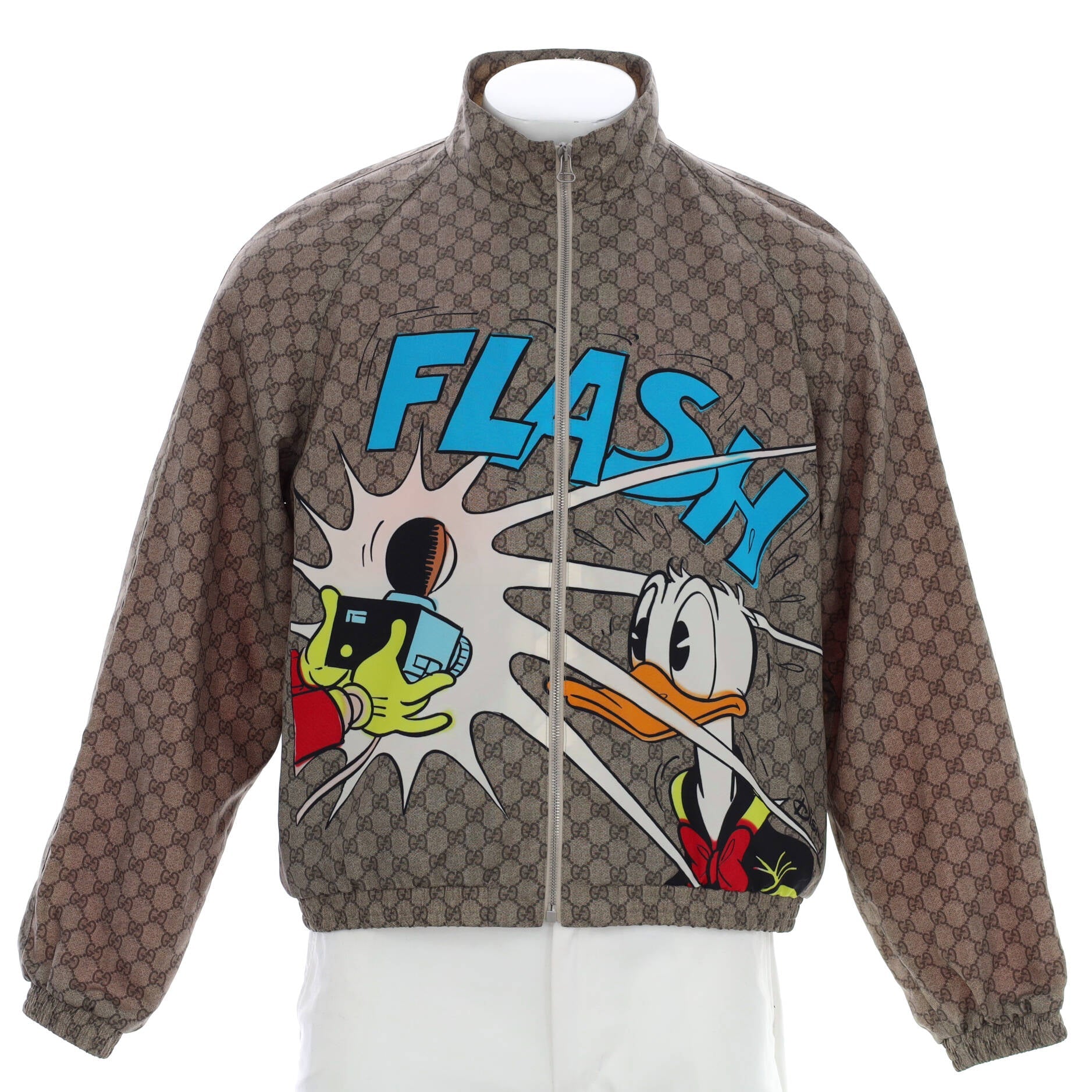 Men's Disney Donald Duck Zip Up Jacket Printed GG Nylon