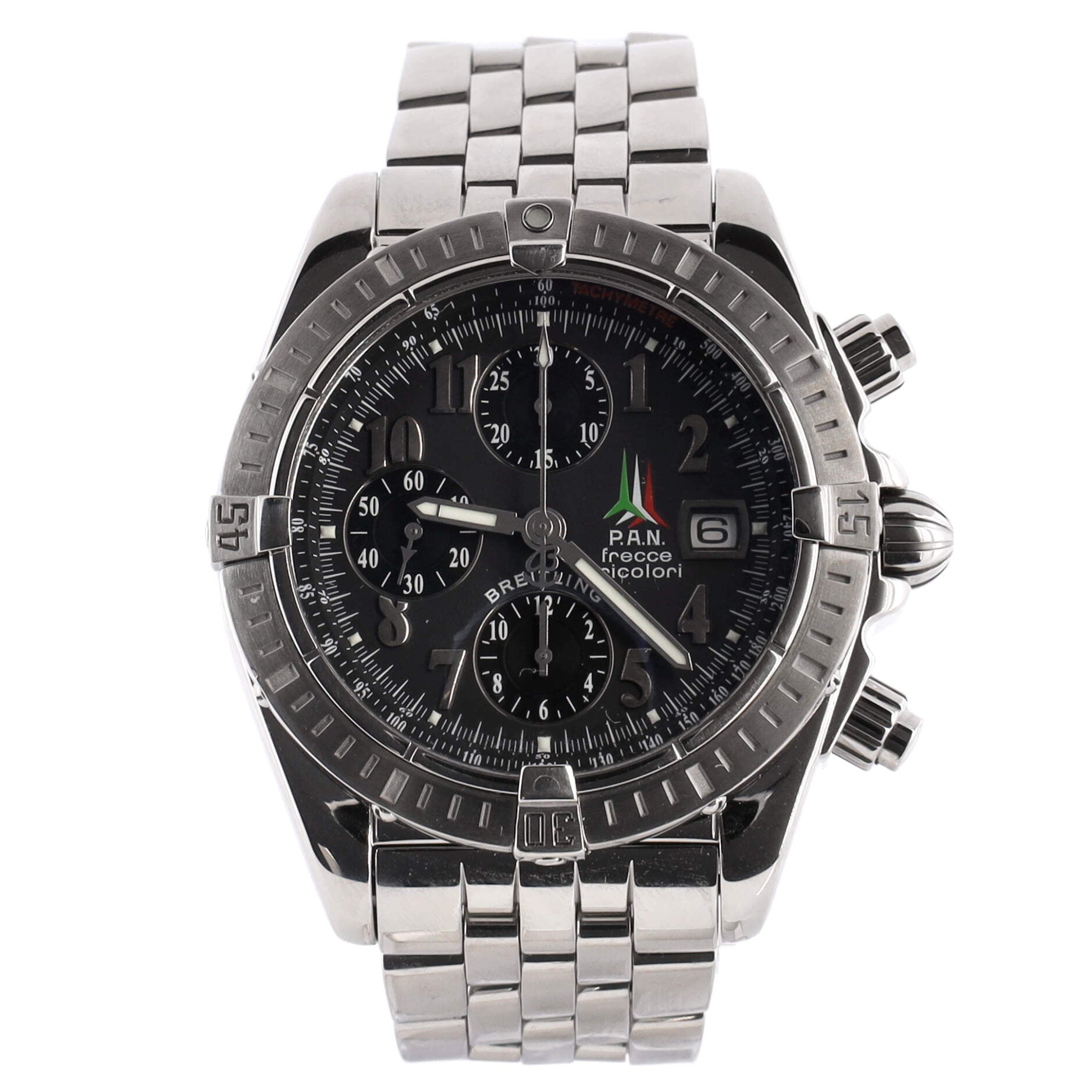 Chronomat Evolution Limited Edition P.A.N. Frecce Tricolori Chronometer Chronograph Automatic Watch Stainless Steel 44