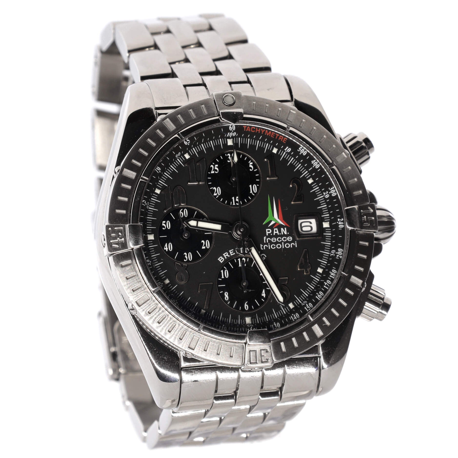Chronomat Evolution Limited Edition P.A.N. Frecce Tricolori Chronometer Chronograph Automatic Watch Stainless Steel 44