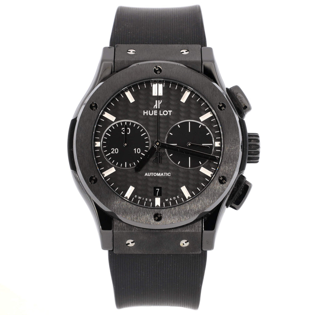 Classic Fusion Black Magic Chronograph Automatic Watch Ceramic and Rubber 45