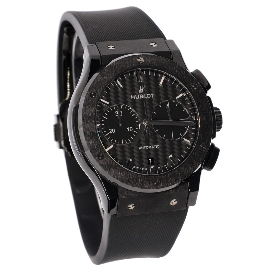 Classic Fusion Black Magic Chronograph Automatic Watch Ceramic and Rubber 45