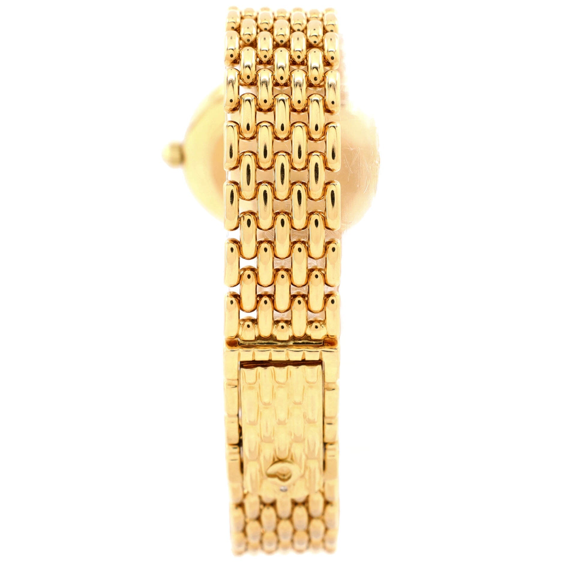 Classic Round Quartz Watch Yellow Gold with Diamond Bezel 21