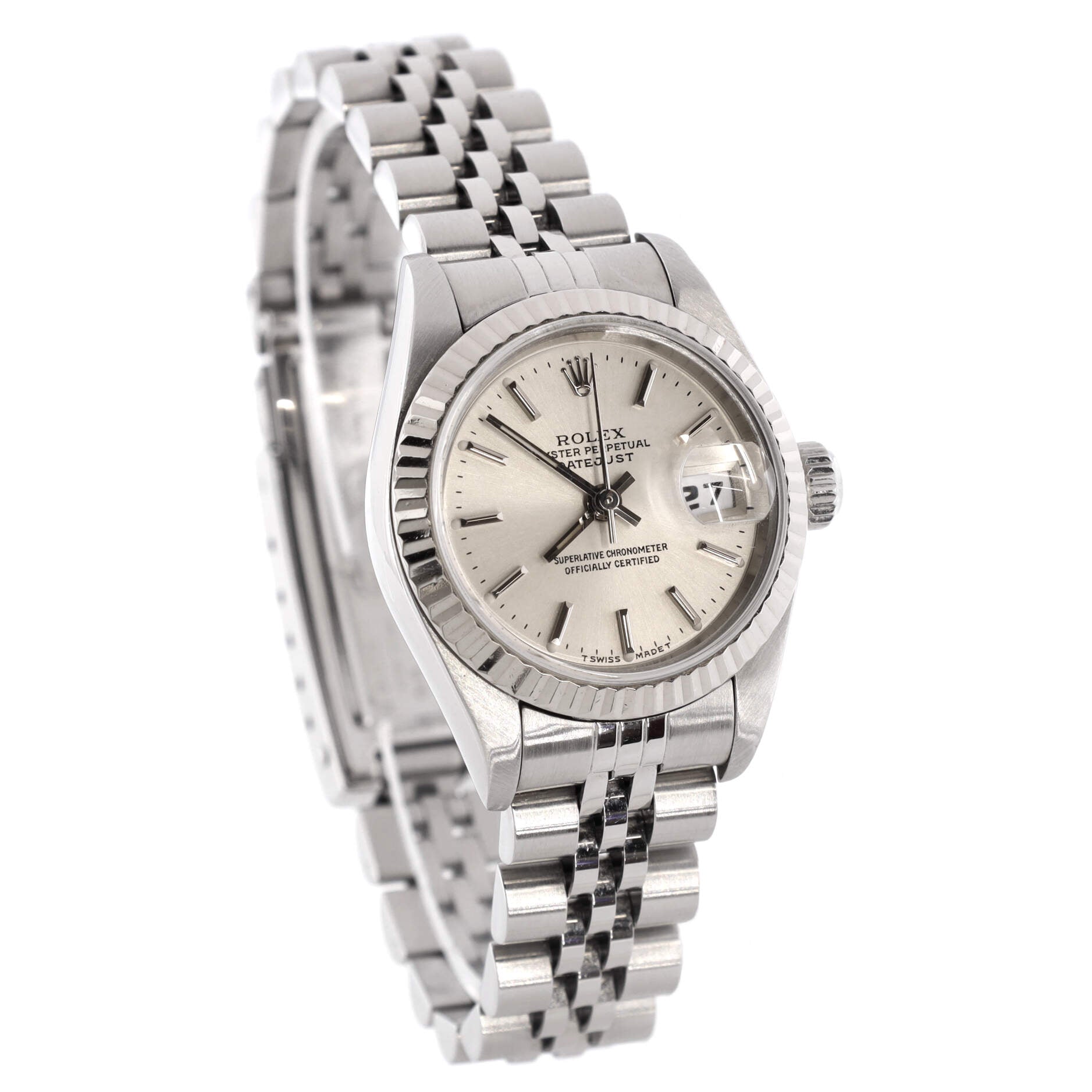 Oyster Perpetual Datejust Automatic Watch Stainless Steel and White Gold 26