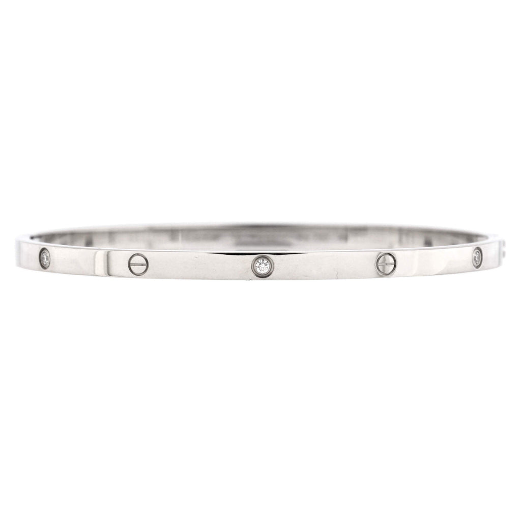 Love 6 Diamond Bracelet 18K White Gold and Diamonds Small