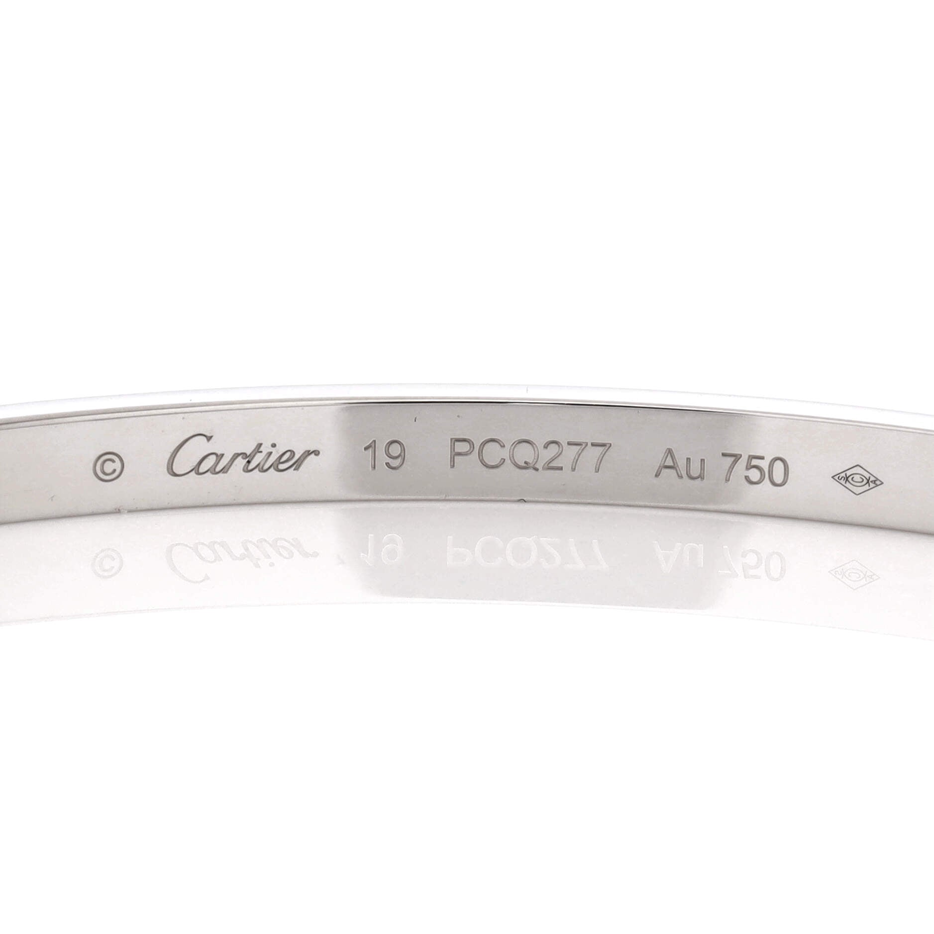 Love 6 Diamond Bracelet 18K White Gold and Diamonds Small