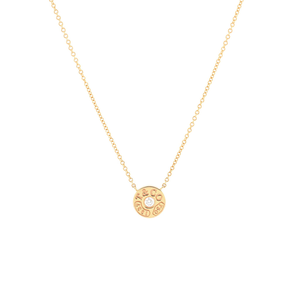 1837 Circle Pendant Necklace 18K Yellow Gold with Diamond