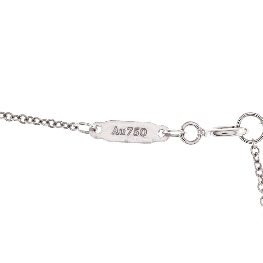 T Smile Pendant Necklace 18K White Gold Small