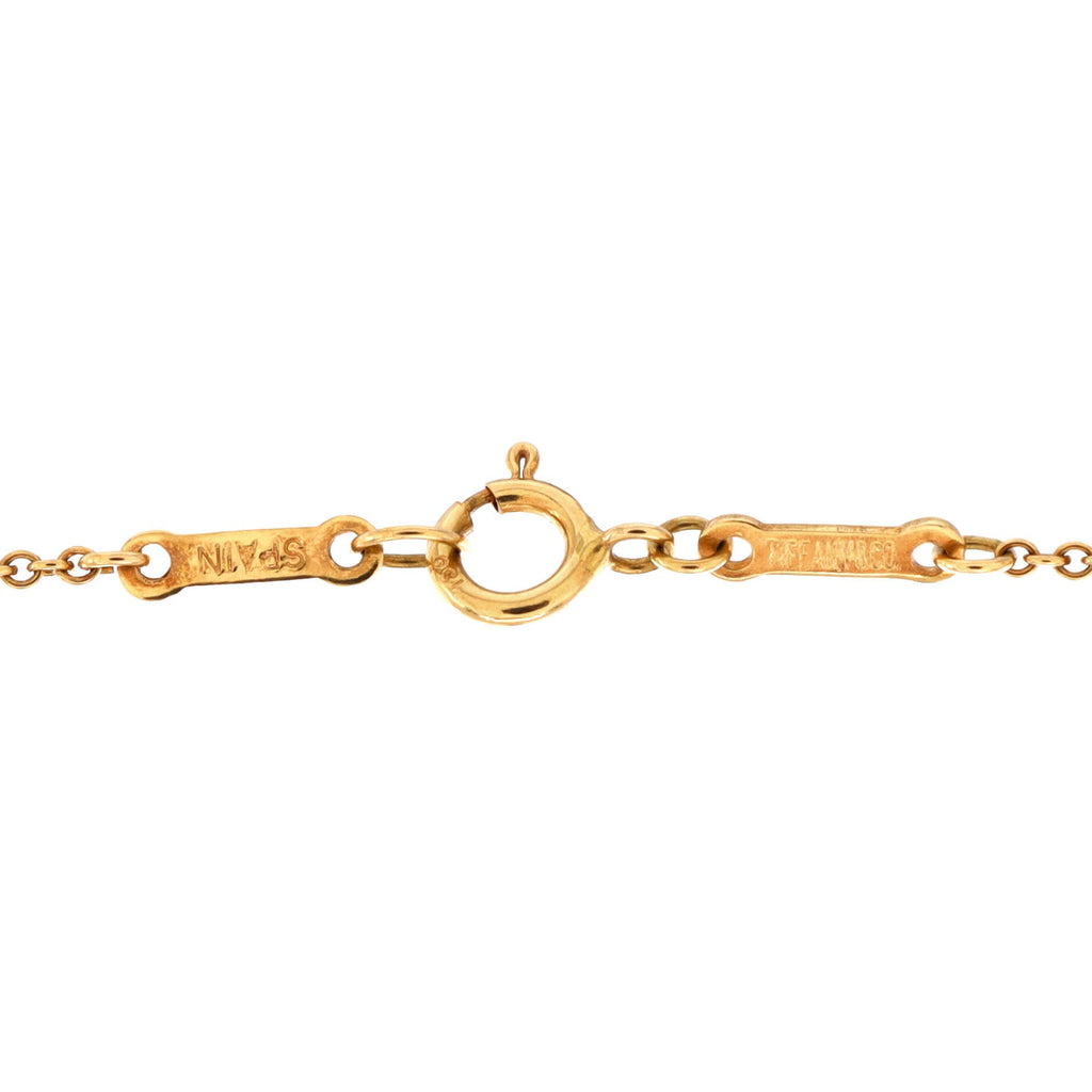 Elsa Peretti Open Heart Pendant Necklace 18K Yellow Gold with Diamonds 22mm