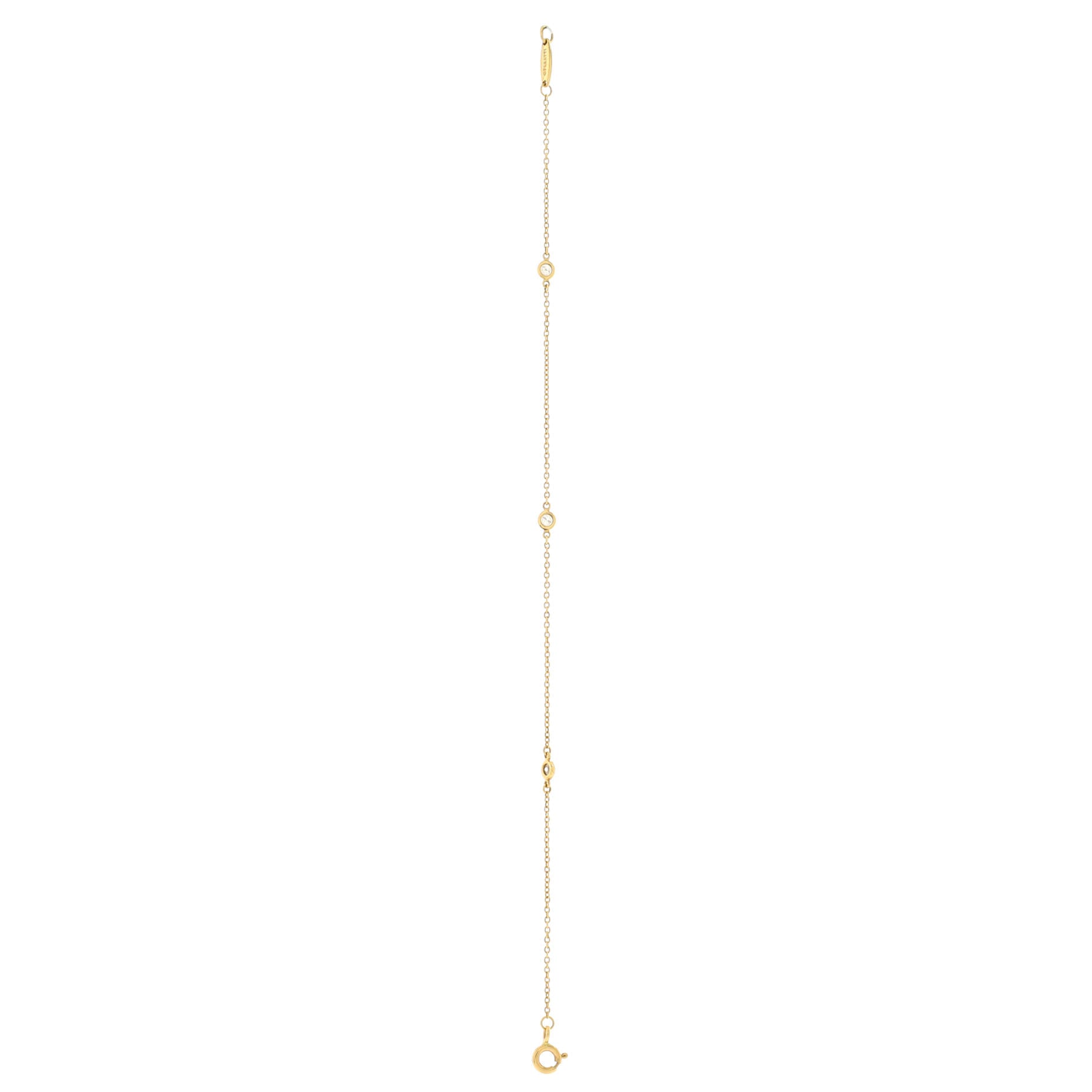 Elsa Peretti Diamonds by the Yard 3 Stone Bracelet 18K Yellow Gold with Diamonds