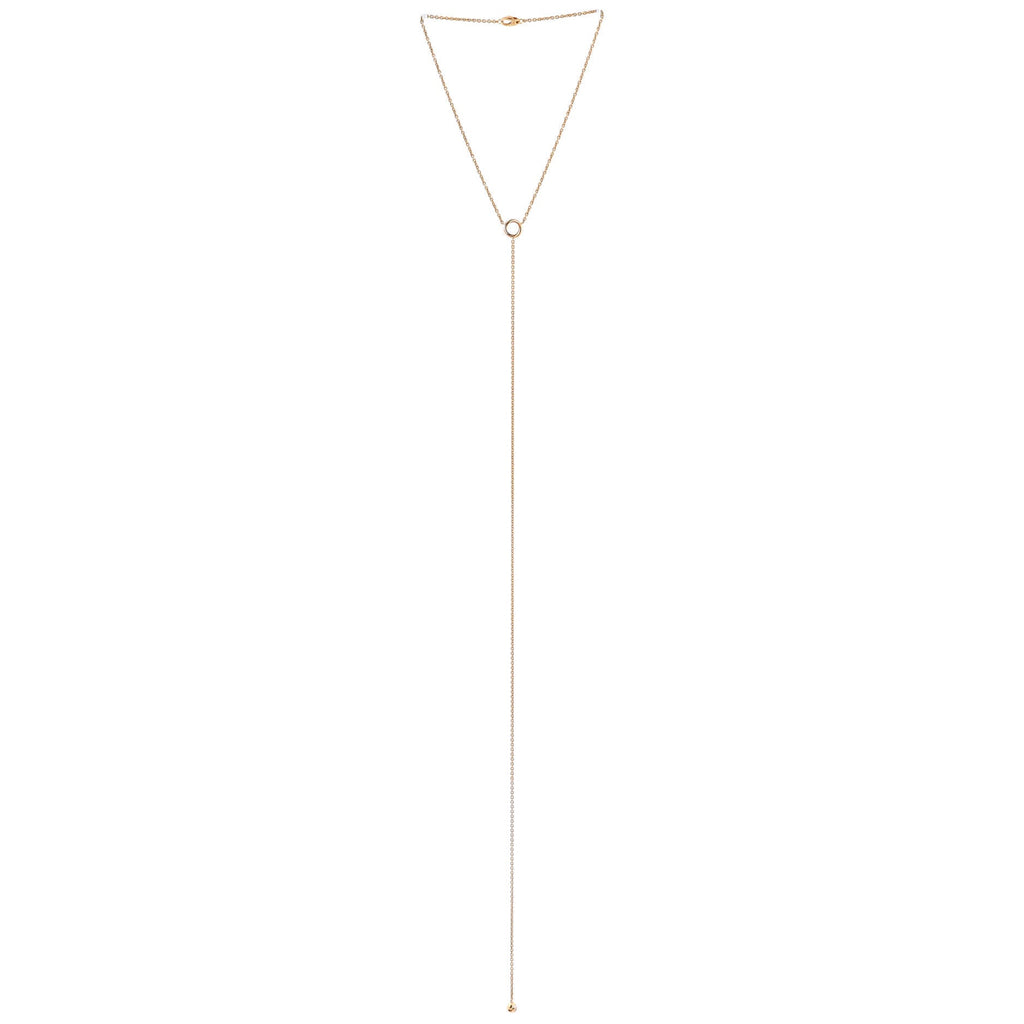 Baby Trinity Drop Pendant Necklace 18K Tricolor Gold