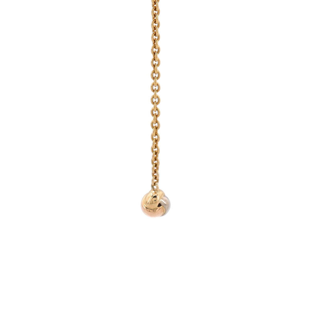 Baby Trinity Drop Pendant Necklace 18K Tricolor Gold