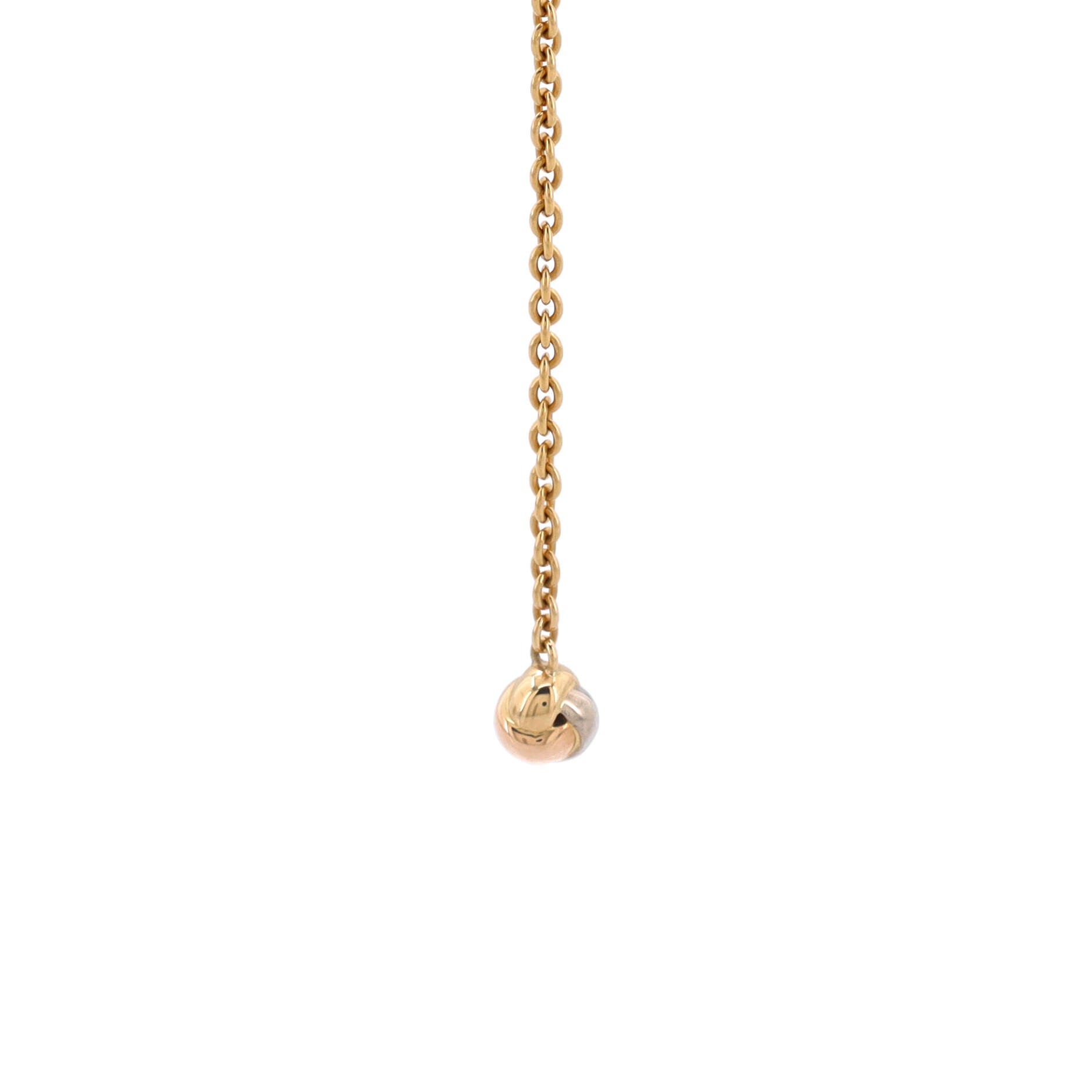 Baby Trinity Drop Pendant Necklace 18K Tricolor Gold