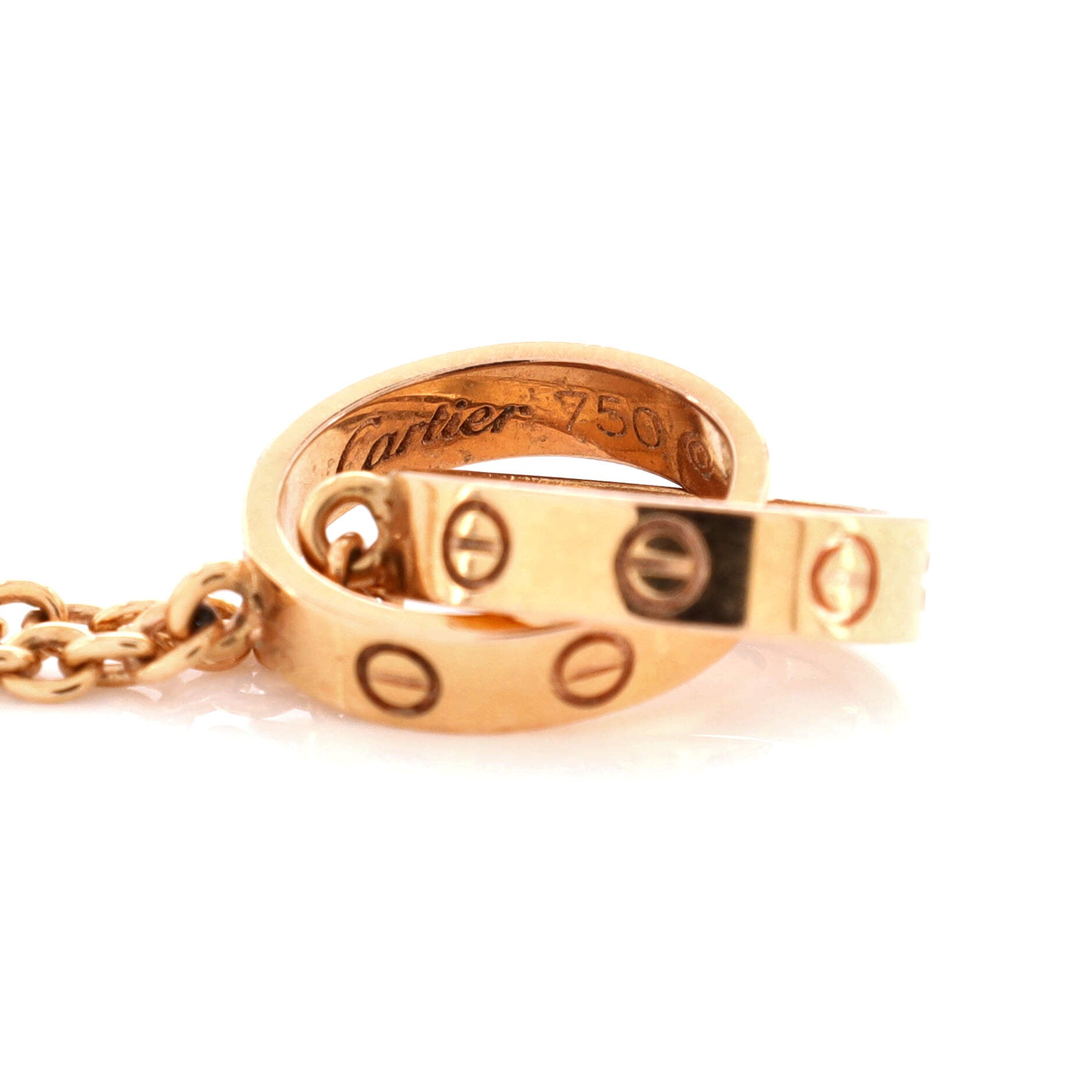 Love Interlocking Necklace 18K Rose Gold