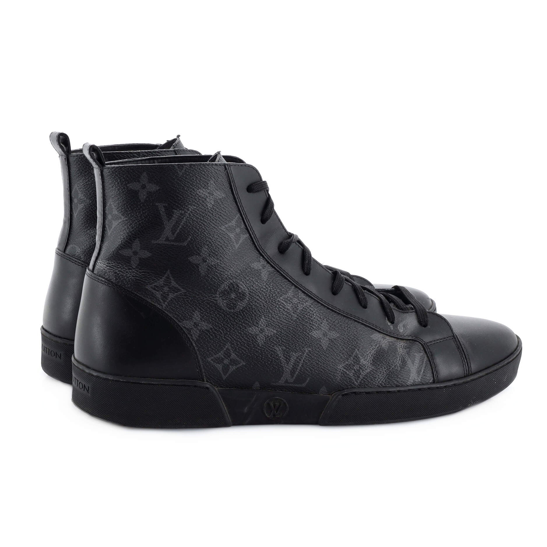 Men's Match Up High-Top Sneakers Monogram Eclipse Canvas
