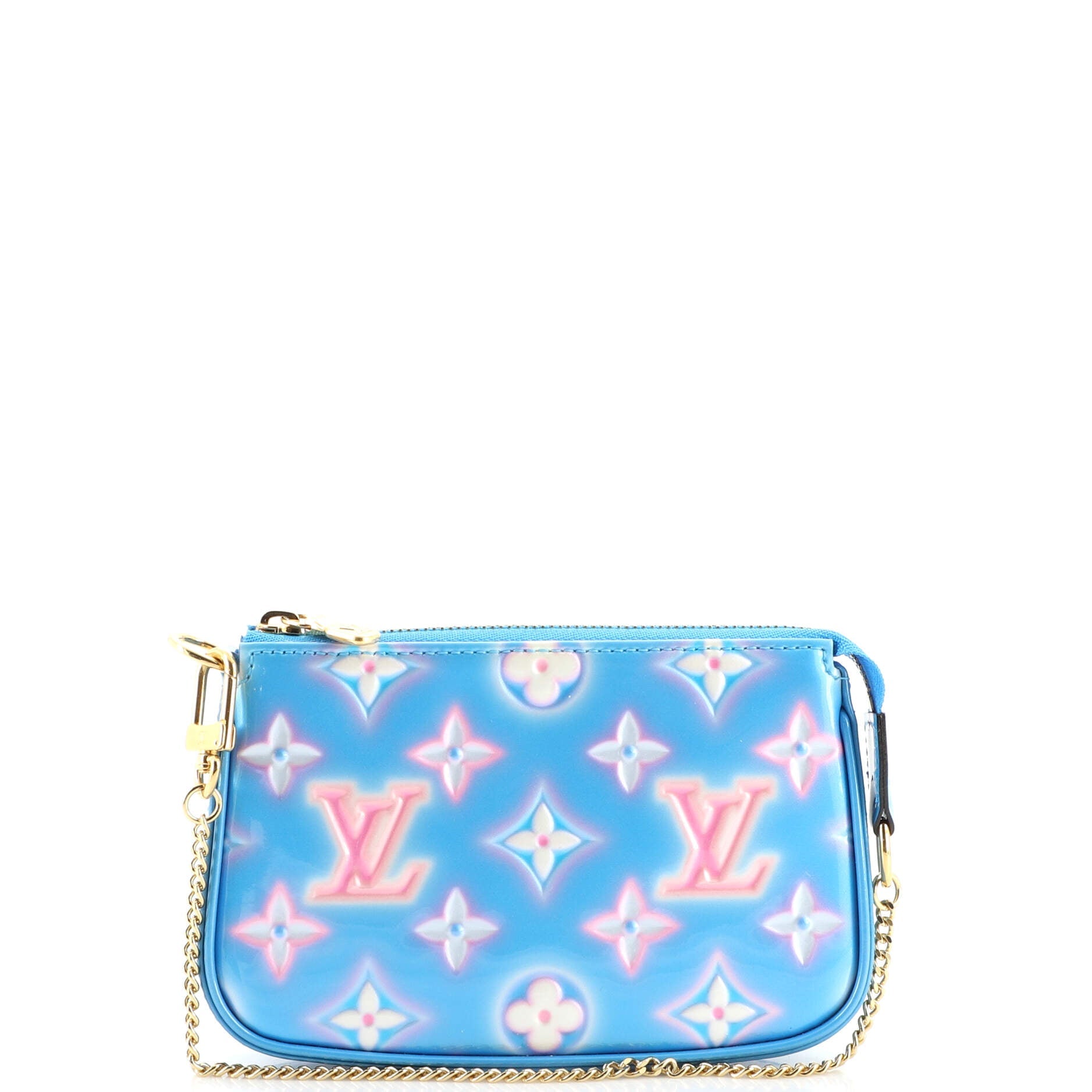 Pochette Accessoires Valentine Neon Monogram Vernis Mini