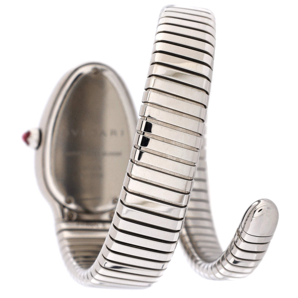 Serpenti Tubogas Single Spiral Quartz Watch Stainless Steel 23