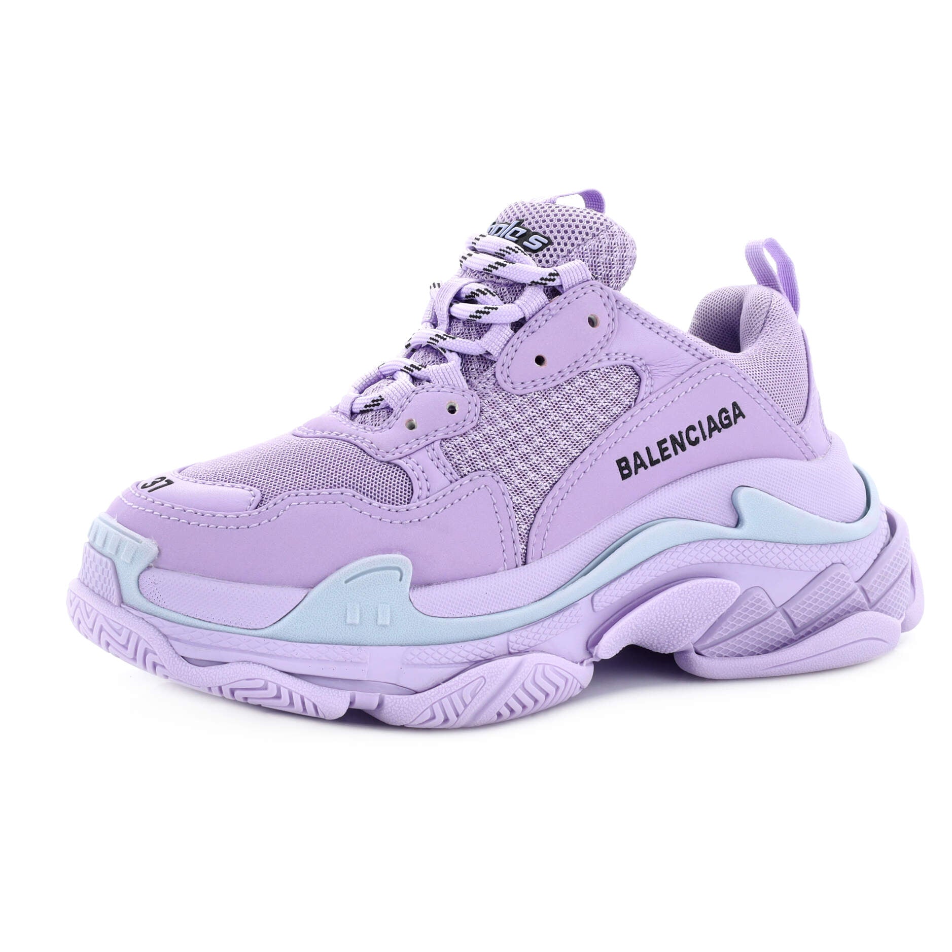 Women's Triple S Sneakers Fabric and Mesh with Faux Leather