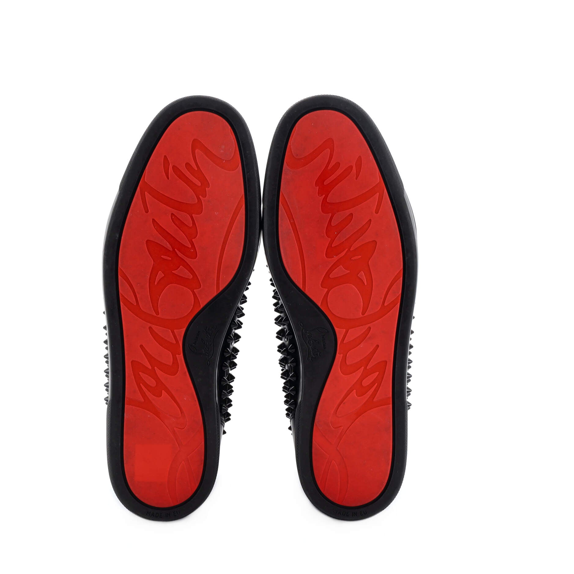 Men's Louis Spikes Flat High-Top Sneakers Studded Leather