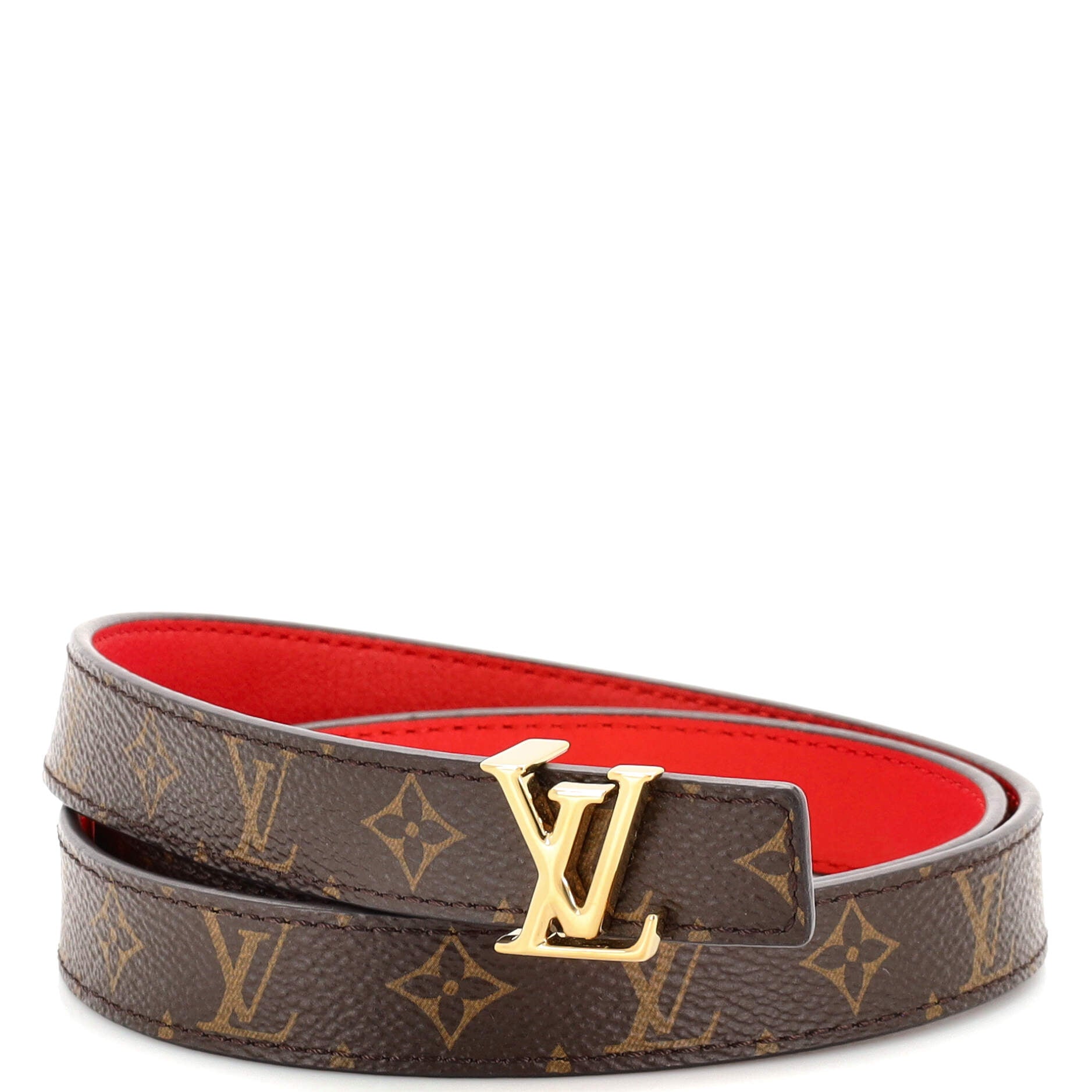 LV Initiales Reversible Belt Monogram Canvas and Leather Thin 75