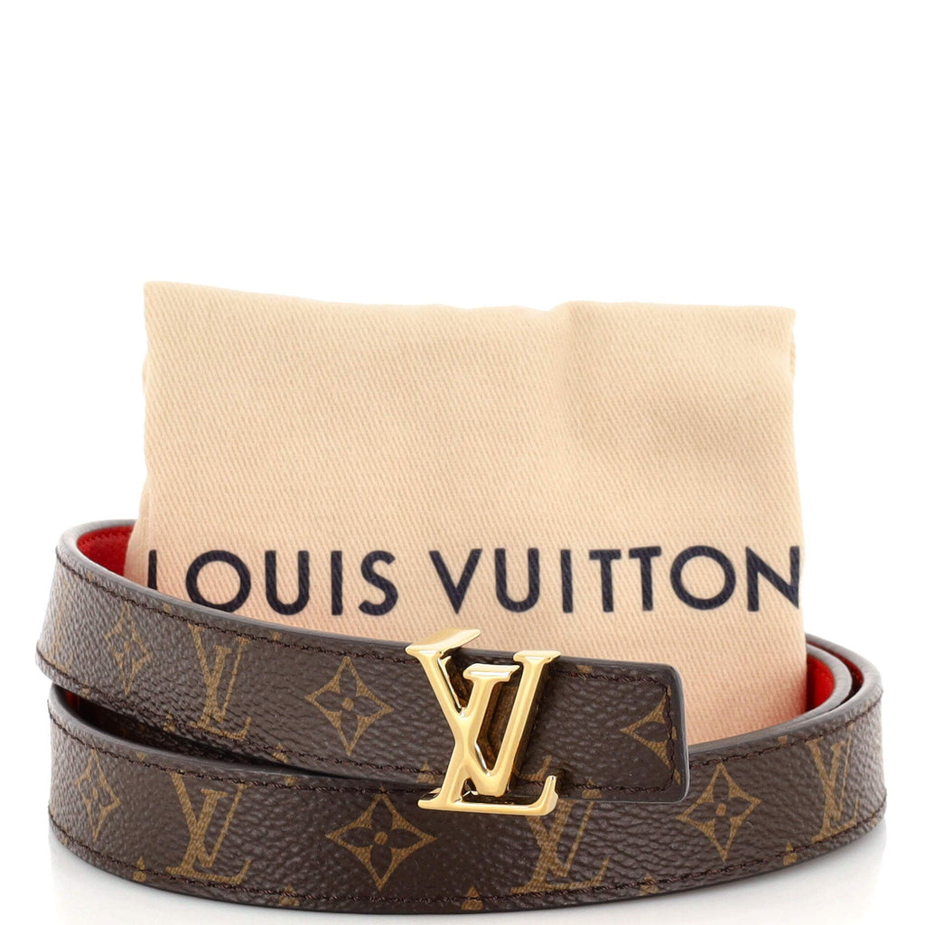 LV Initiales Reversible Belt Monogram Canvas and Leather Thin 75