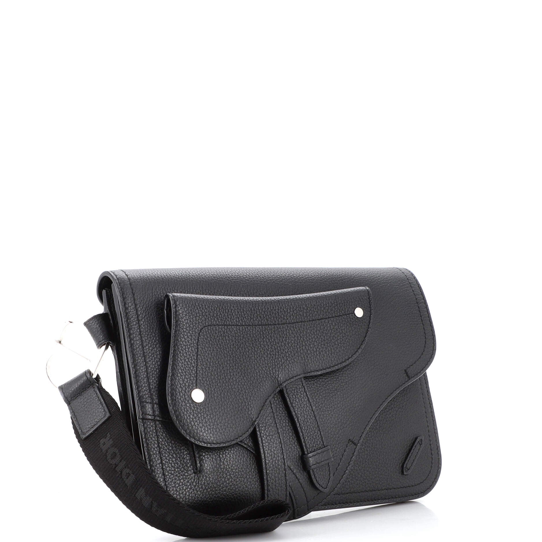 Saddle Rectangular Wristlet Clutch Leather