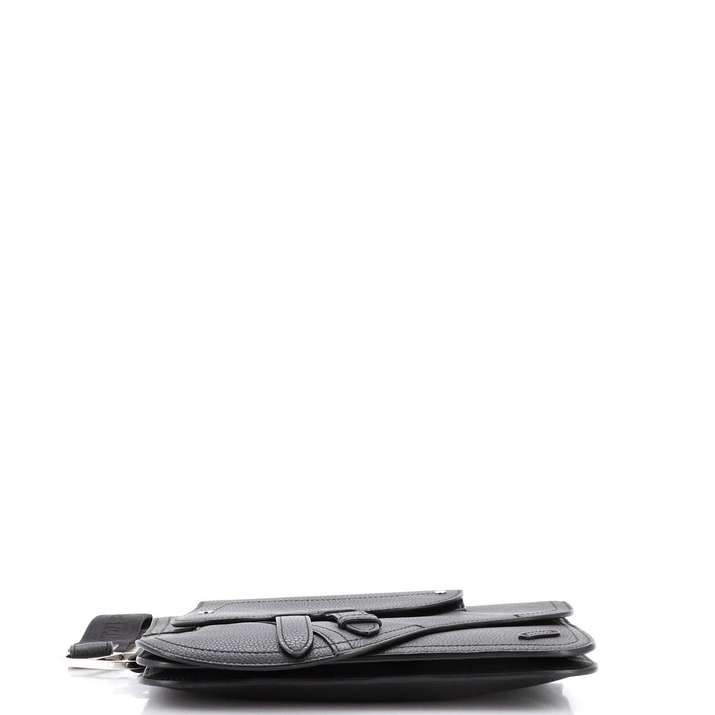 Saddle Rectangular Wristlet Clutch Leather