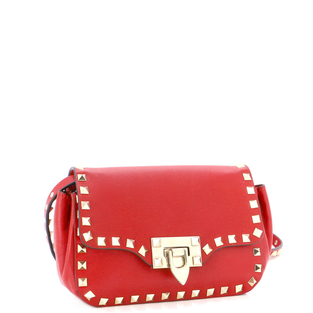 Rockstud Flip Lock Flap Bag Leather Mini