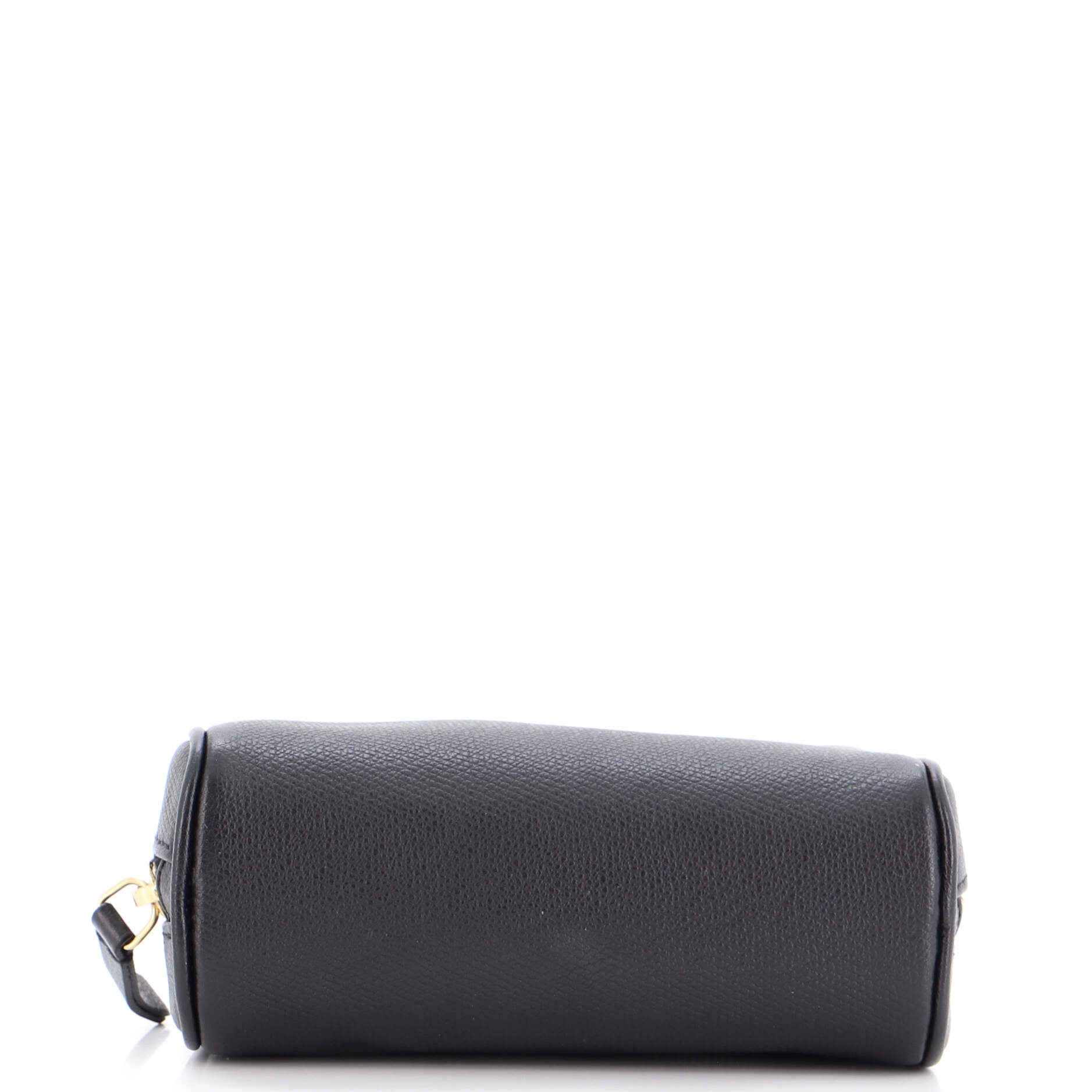 Vintage CC Button Cosmetic Pouch Leather Mini