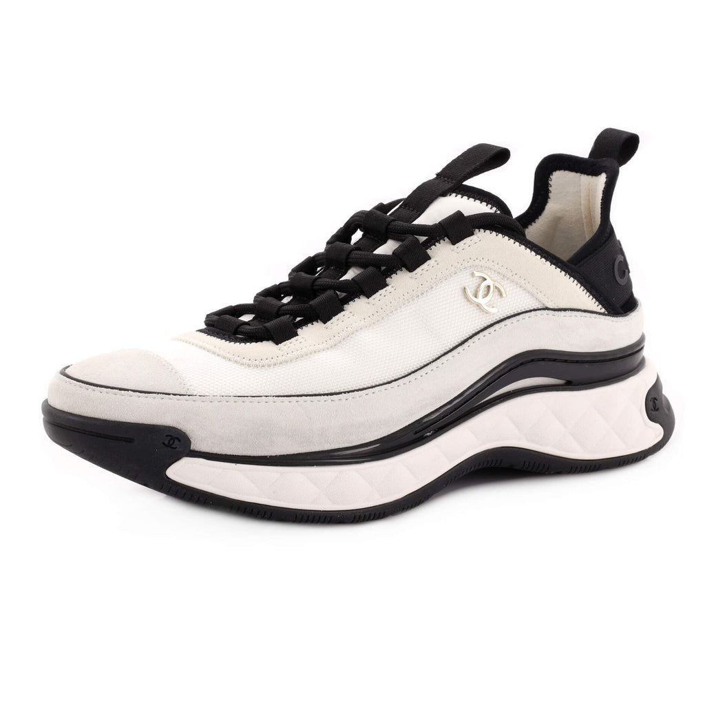 Women's CC Cap Toe Logo Sneakers Suede and Mixed Fibers